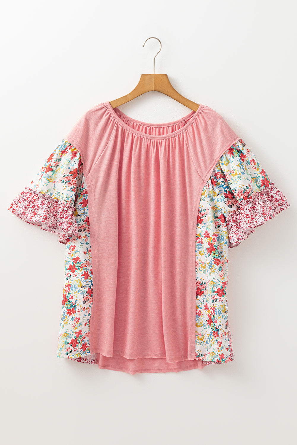 Lacey Ruffled Short Sleeve Blouse