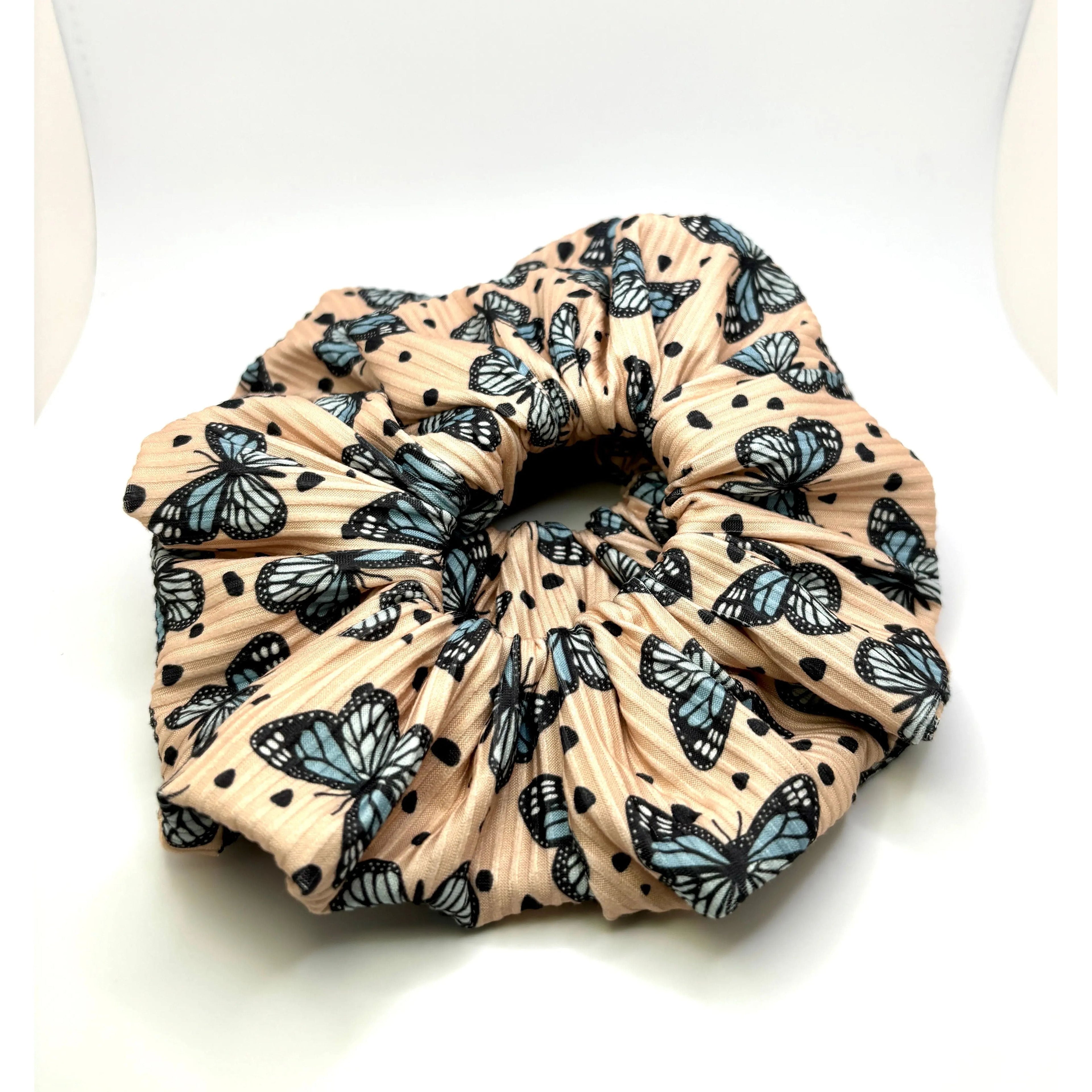 Butterfly Summer Ribbed Scrunchie