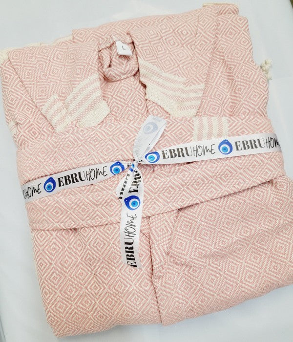 Unisex Robe, Beach or spa Robe with pockets - Pink