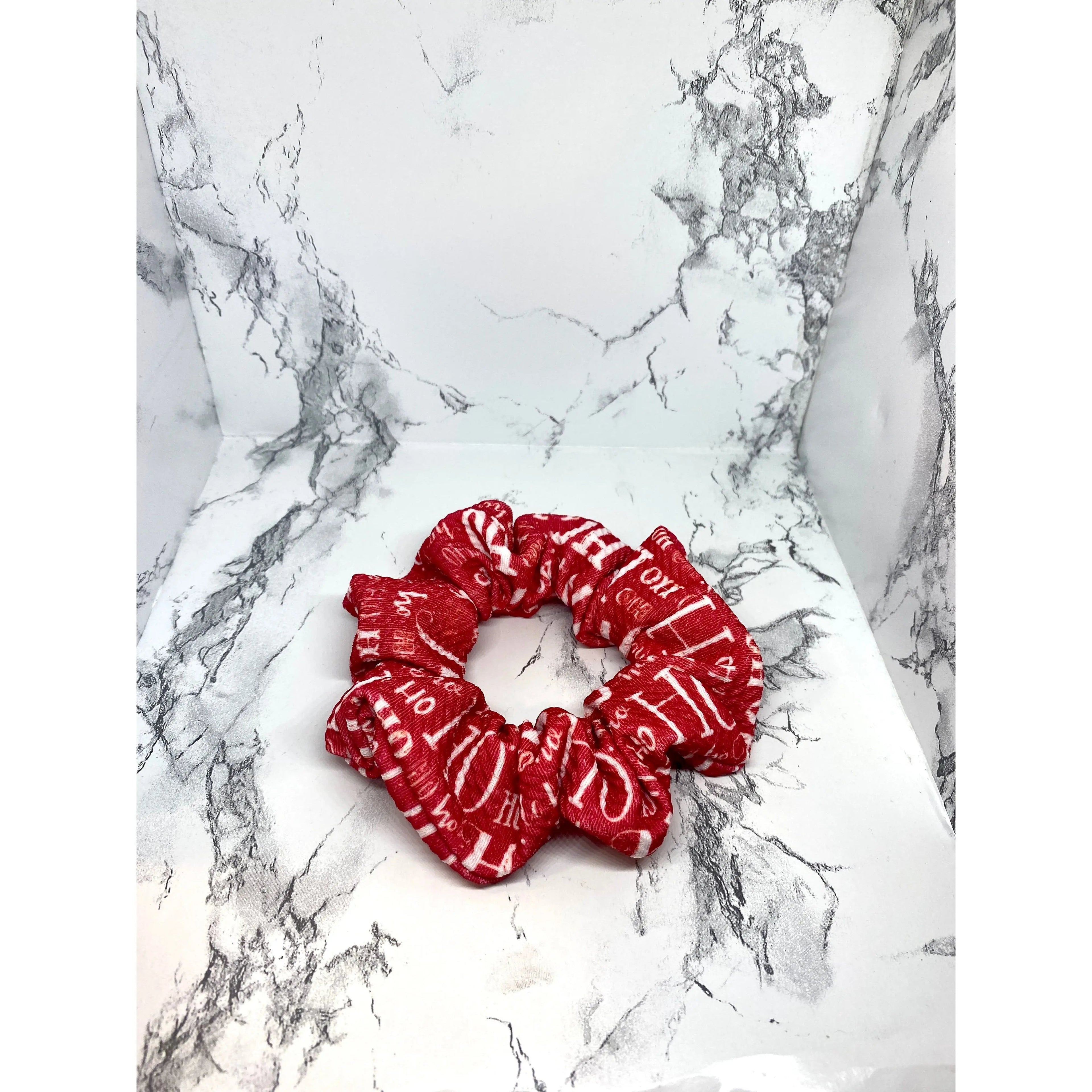 Mini Red Hohoho Christmas Bullet Scrunchie