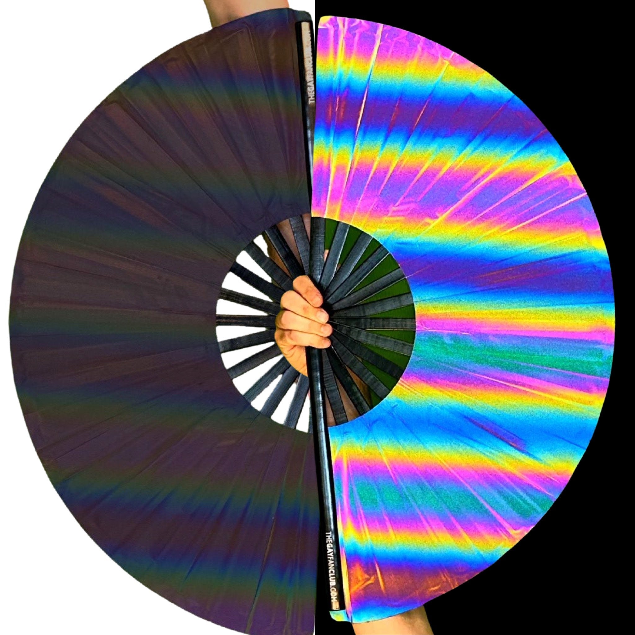 Eclipse Reflective Rainbow Fan