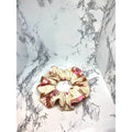 Mini Beige Gingerbread Christmas Scrunchie