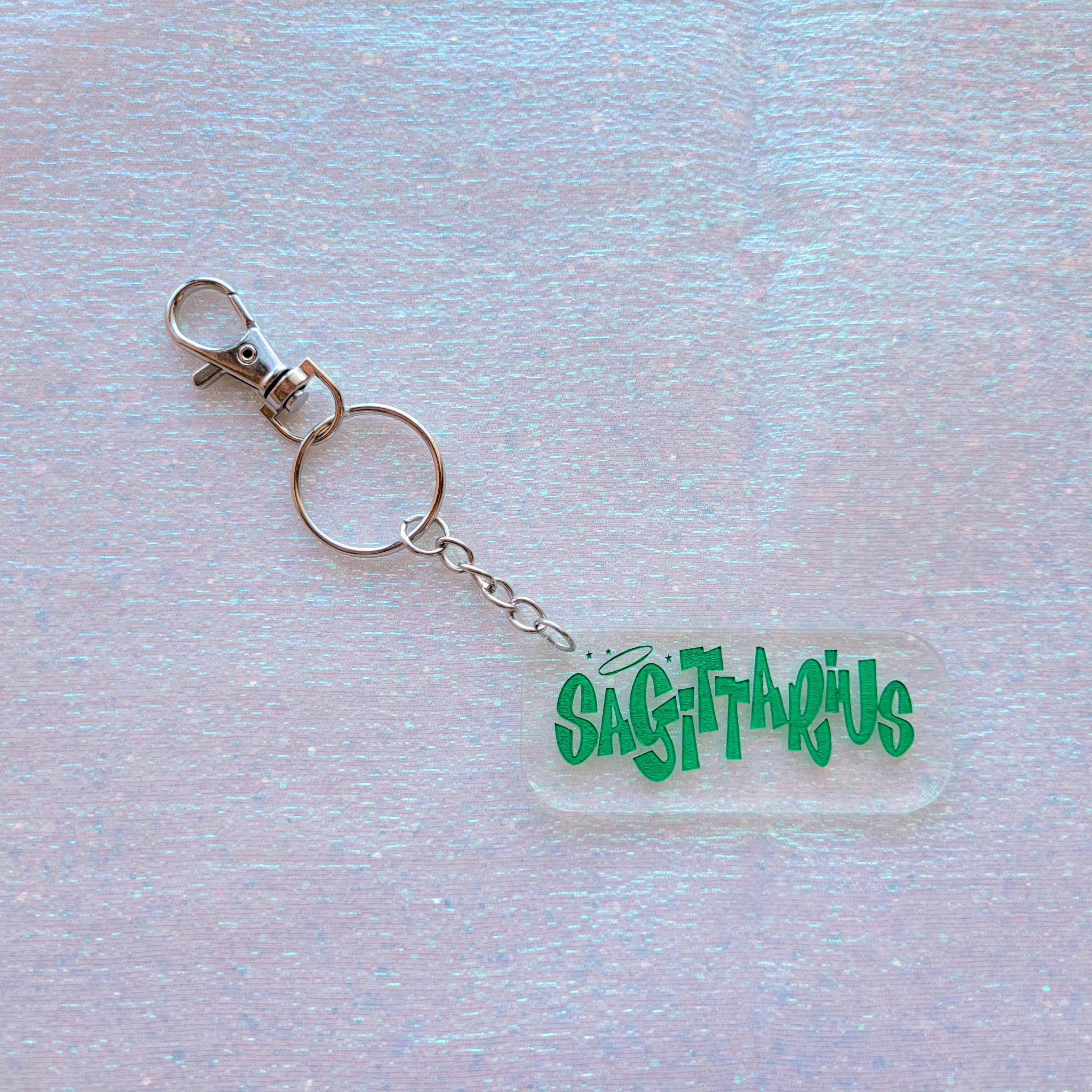 Zodiac Sign Keychain-Green