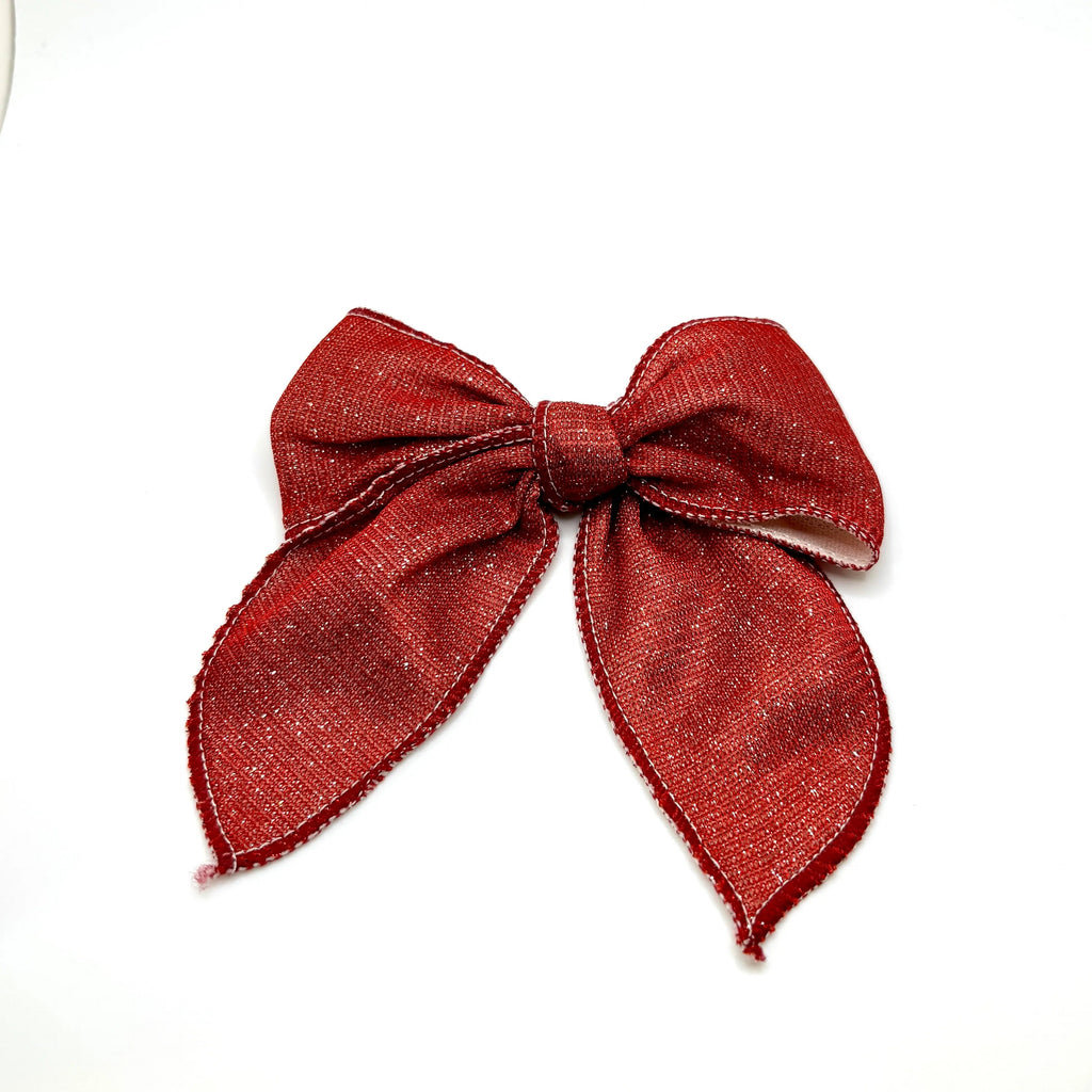Red Sparkle Sailors Bow