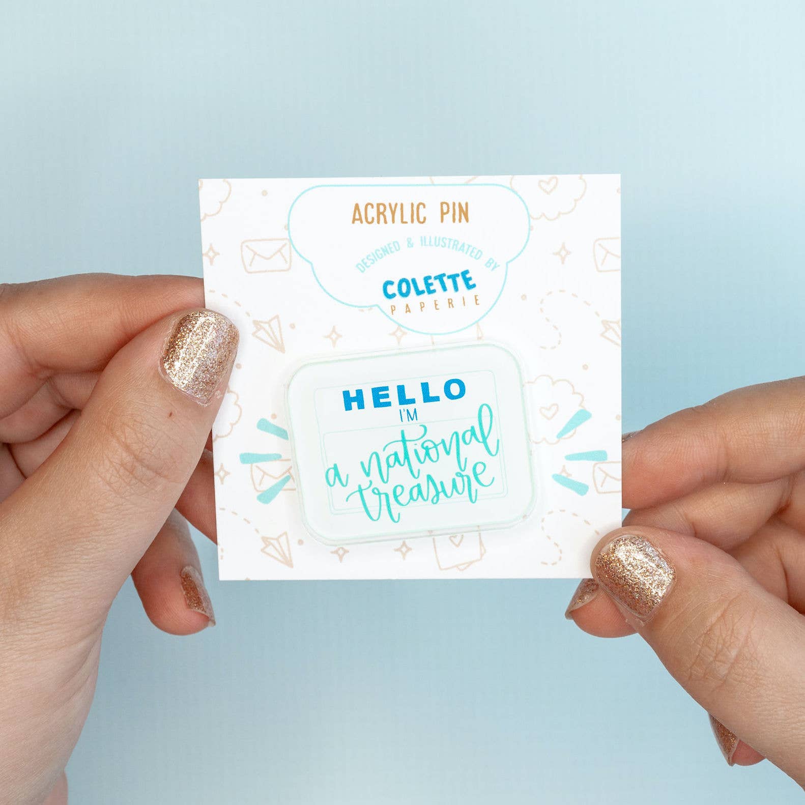 National Treasure Funny Acrylic Pin