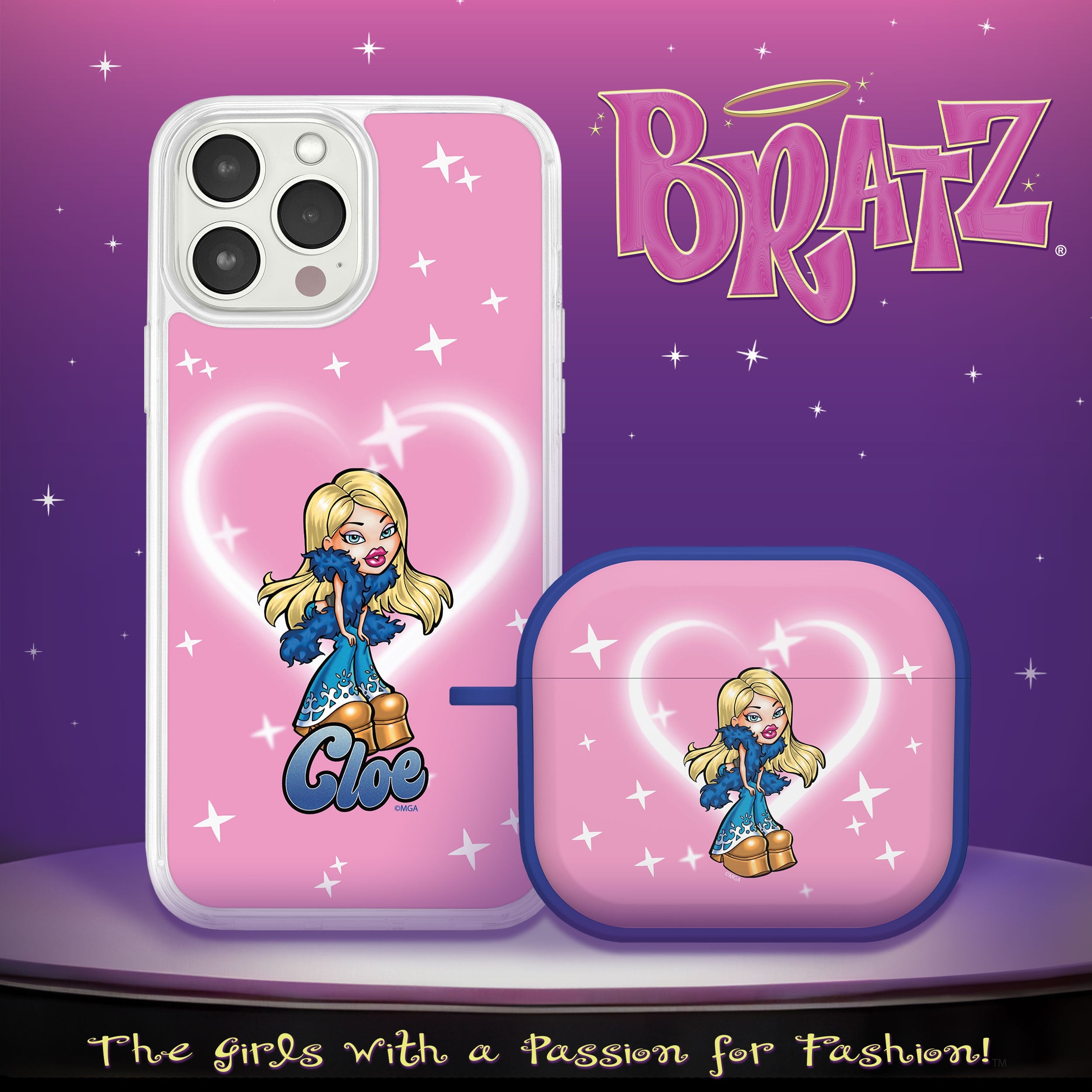 Bratz® Passion For Fashion HD Apple iPhone 13 Mag-Safe Phone Case and AirPods Gen 3 Combo Package