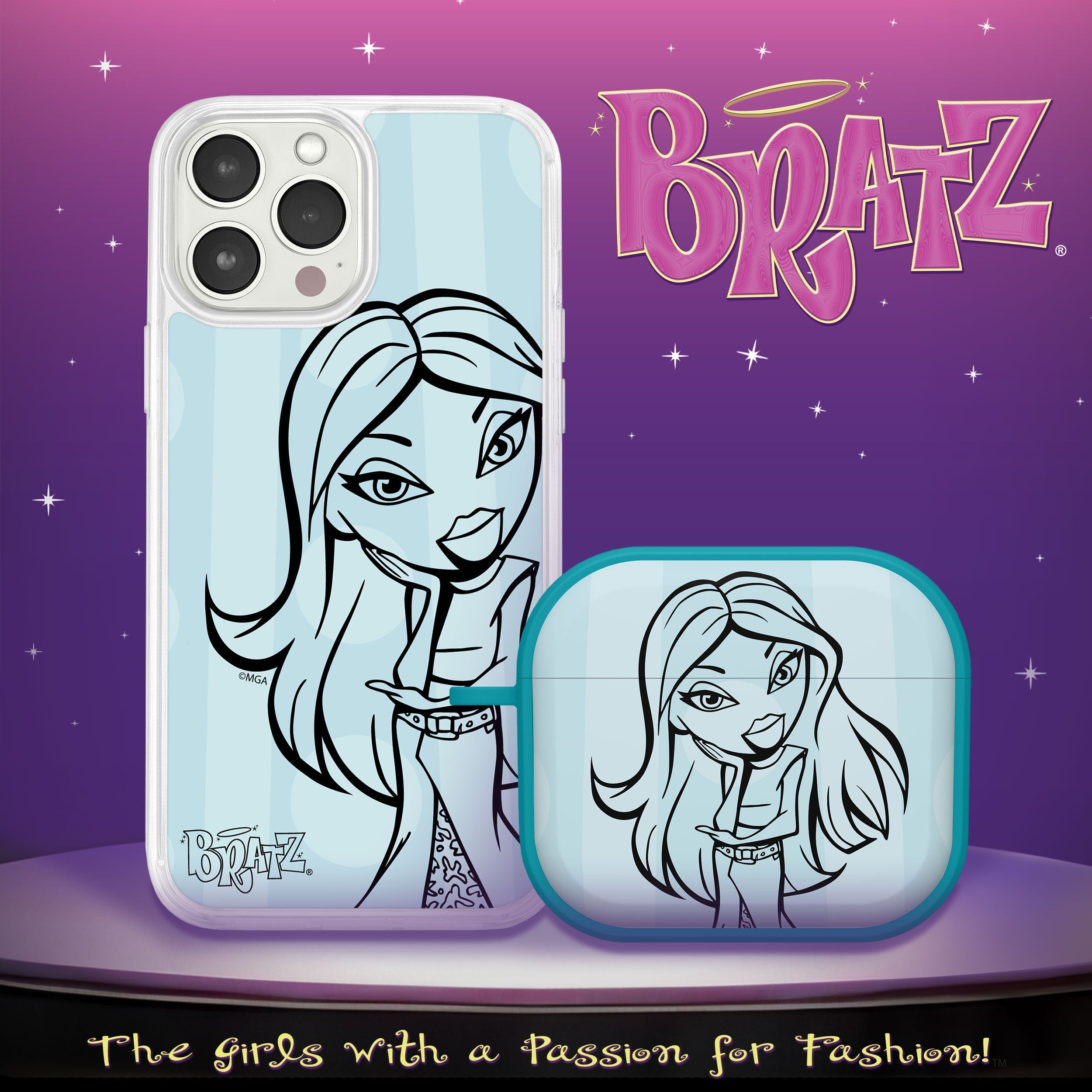 Bratz® Passion For Fashion HD Apple iPhone 12 Mag-Safe Phone Case and AirPods Gen 3 Combo Package