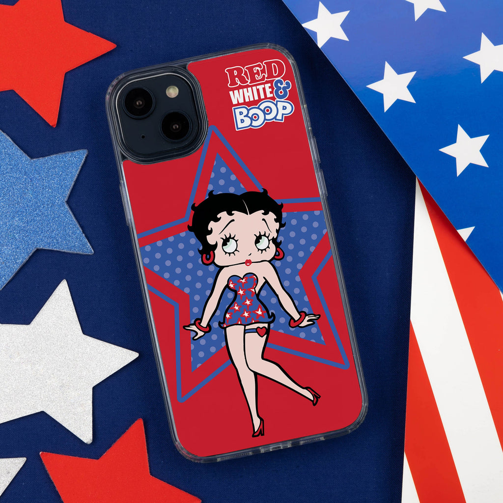 Betty Boop Red White & Boop HD Apple iPhone 14 Mag-Safe Phone Case