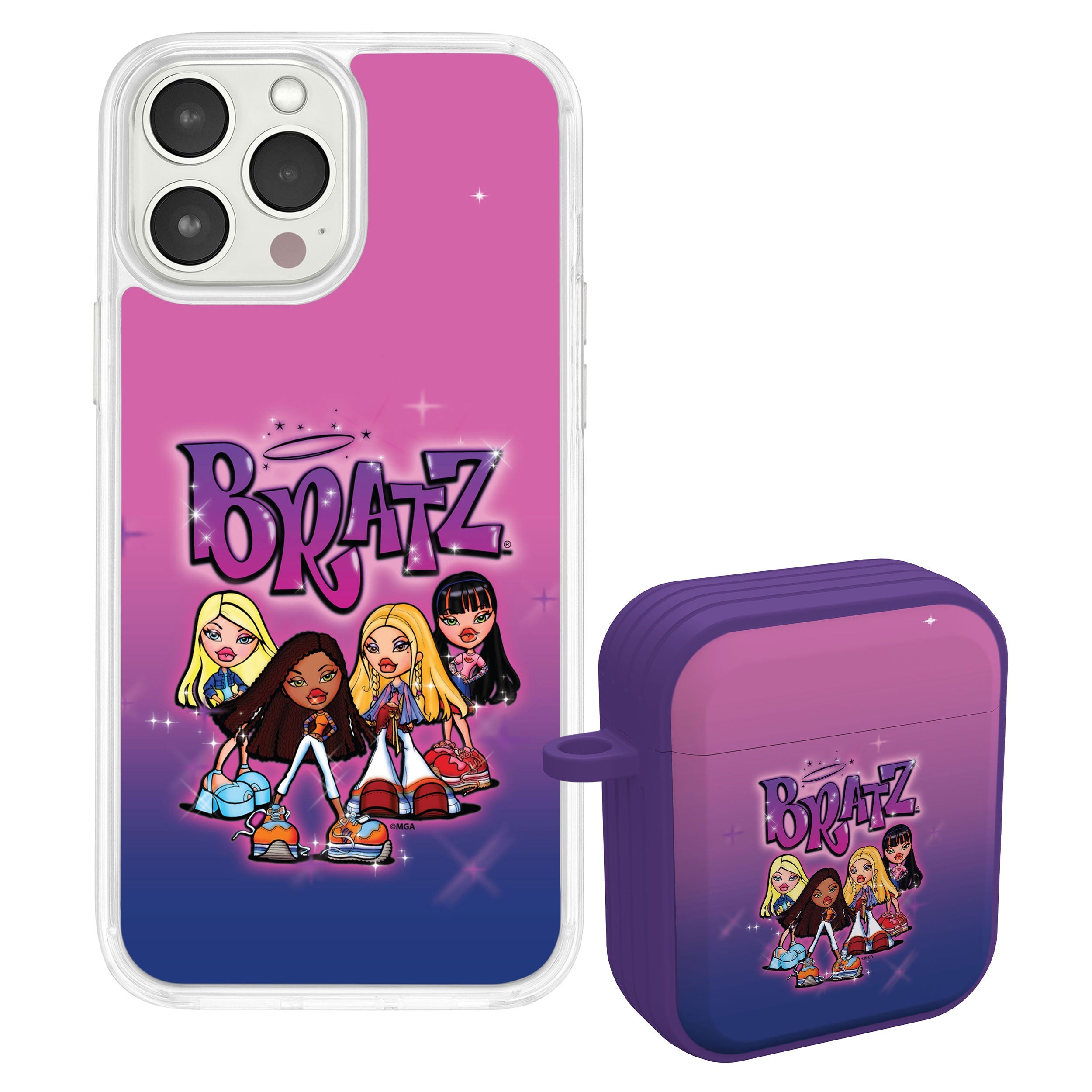 Bratz® Classic HD Apple iPhone 13 Mag-Safe Phone Case and AirPods Gen 1 & 2 Combo Package