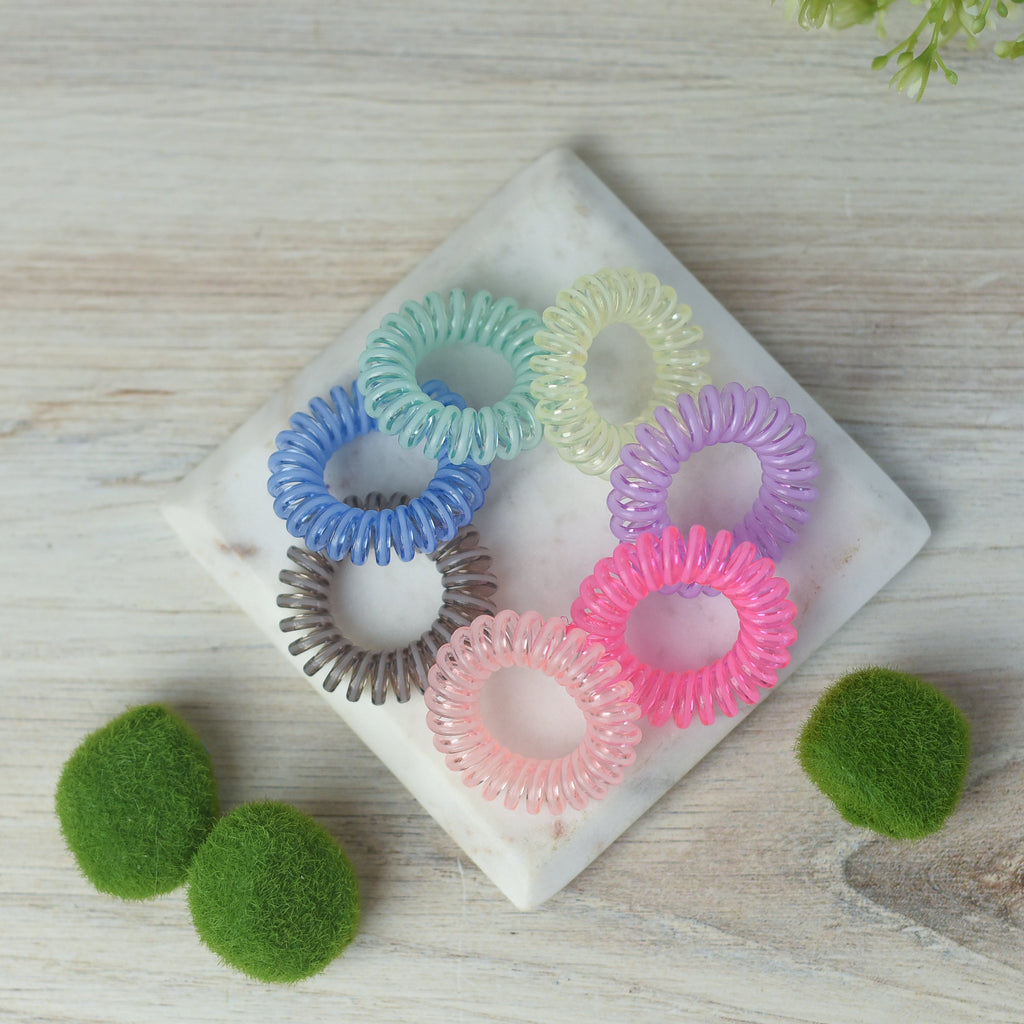 Medium Hair Coil Set in Translucent Rainbow