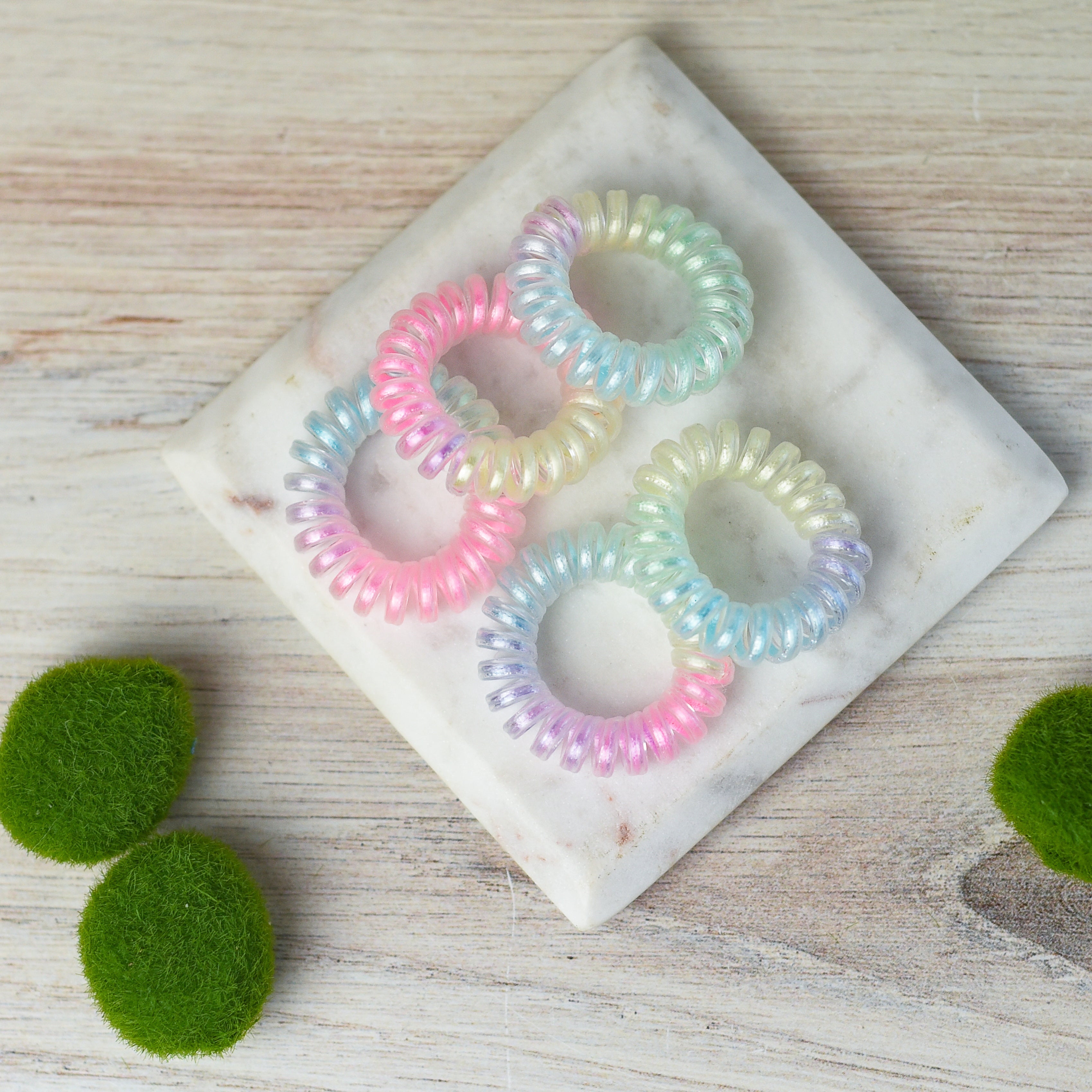 Medium Hair Coil Set in Rainbow Ombre