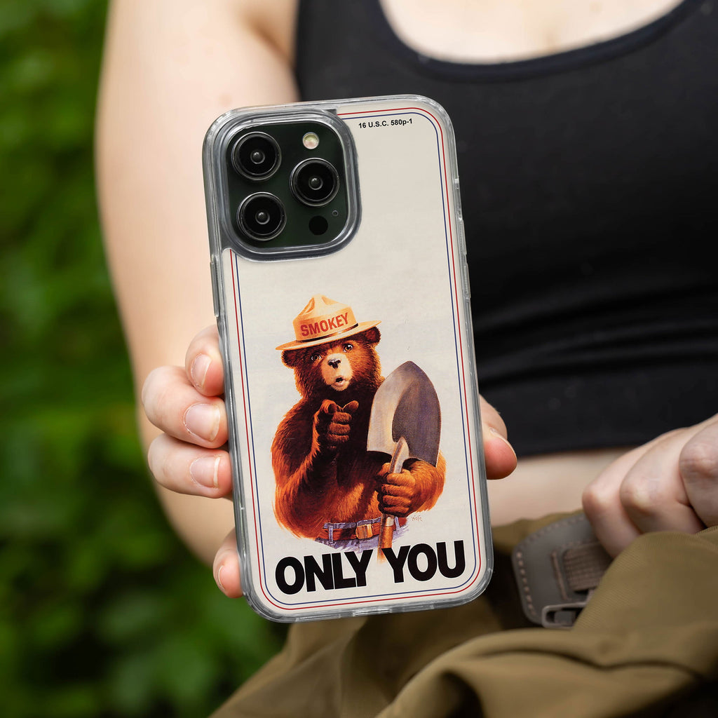 Smokey Bear Classic HD Apple iPhone 15 Series Mag-Safe Phone Case