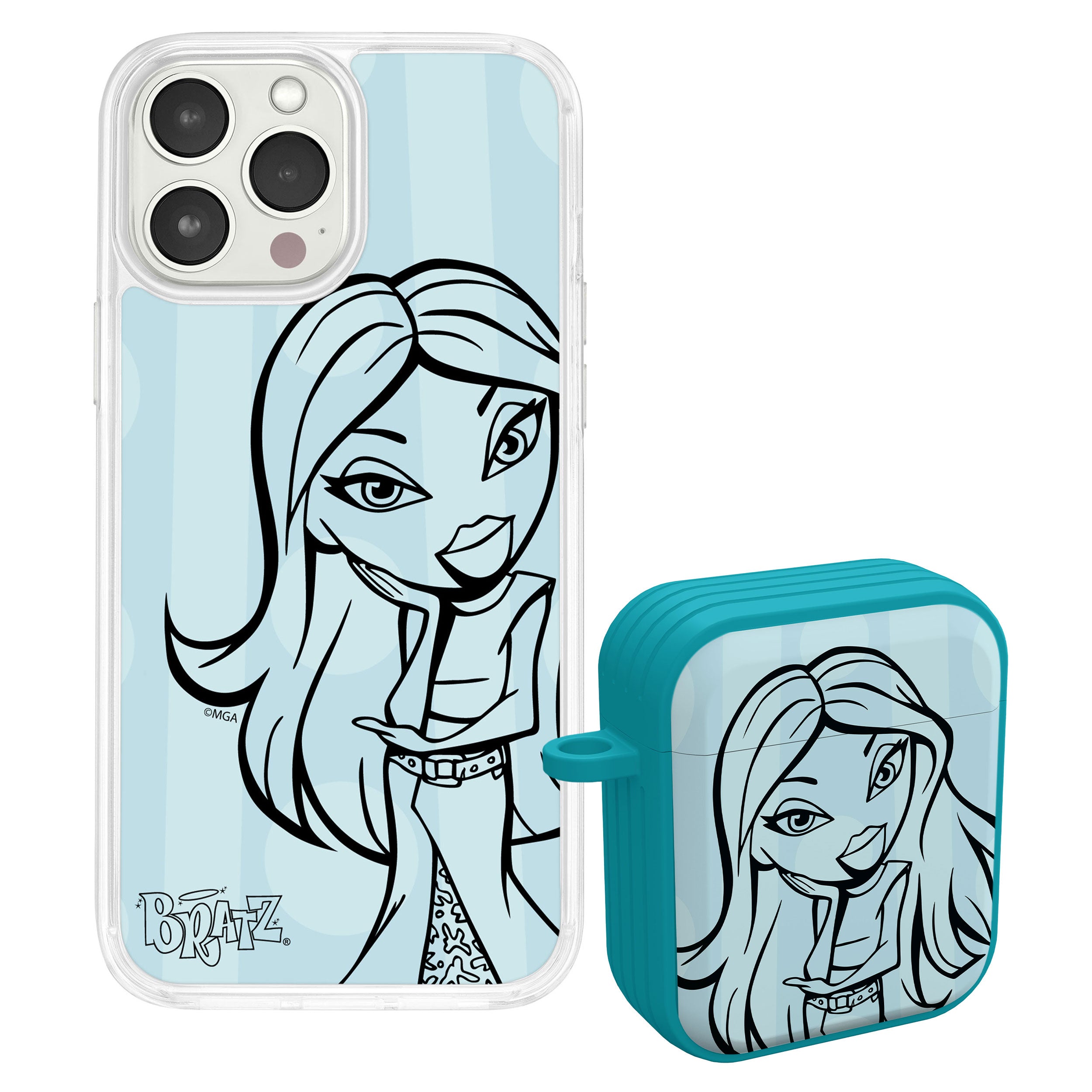 Bratz® Passion For Fashion HD Apple iPhone 13 Mag-Safe Phone Case and AirPods Gen 1 & 2 Combo Package