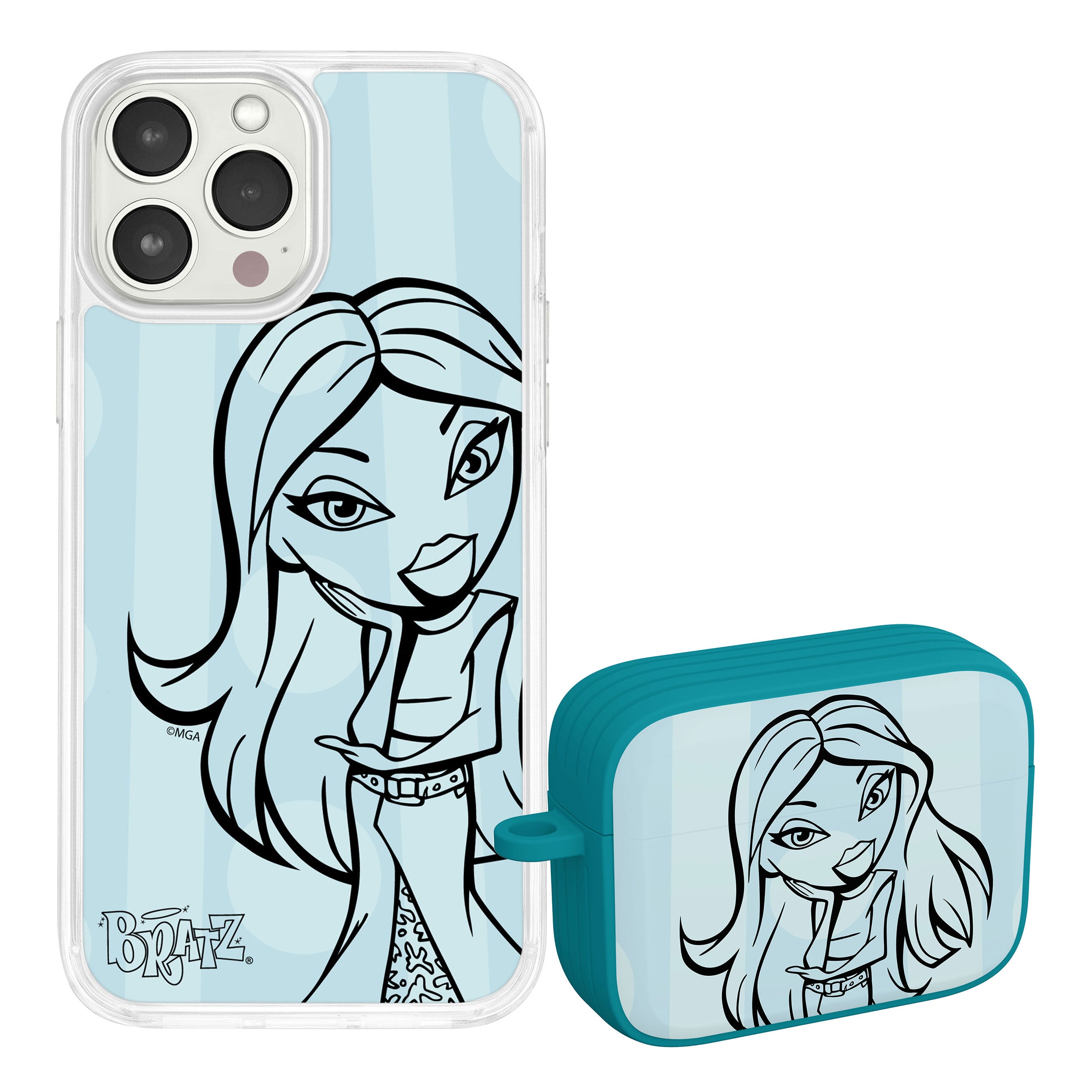 Bratz® Passion For Fashion HD Apple iPhone 14 Mag-Safe Phone Case and AirPods Pro Combo Package