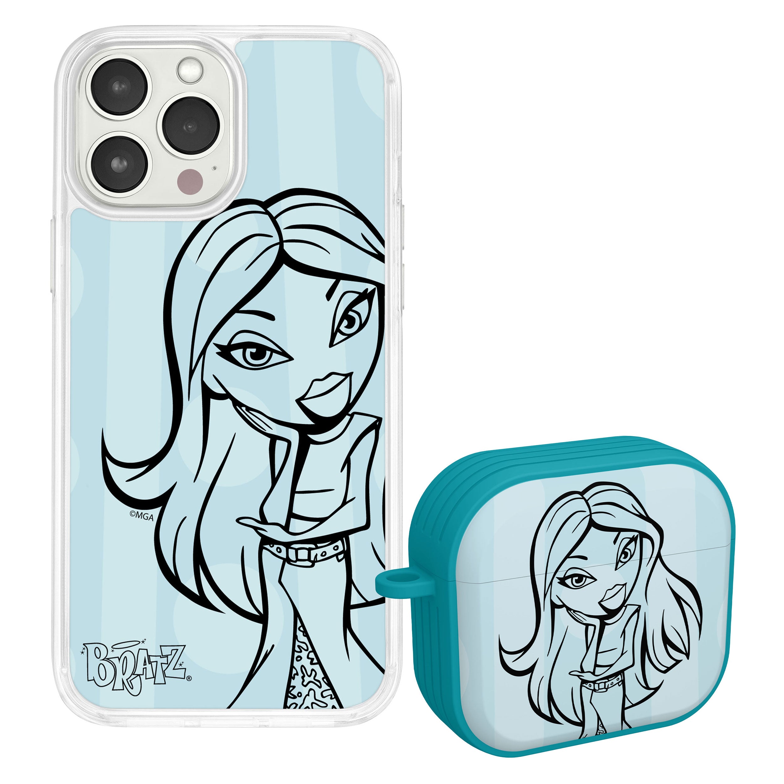 Bratz® Passion For Fashion HD Apple iPhone 13 Mag-Safe Phone Case and AirPods Gen 3 Combo Package