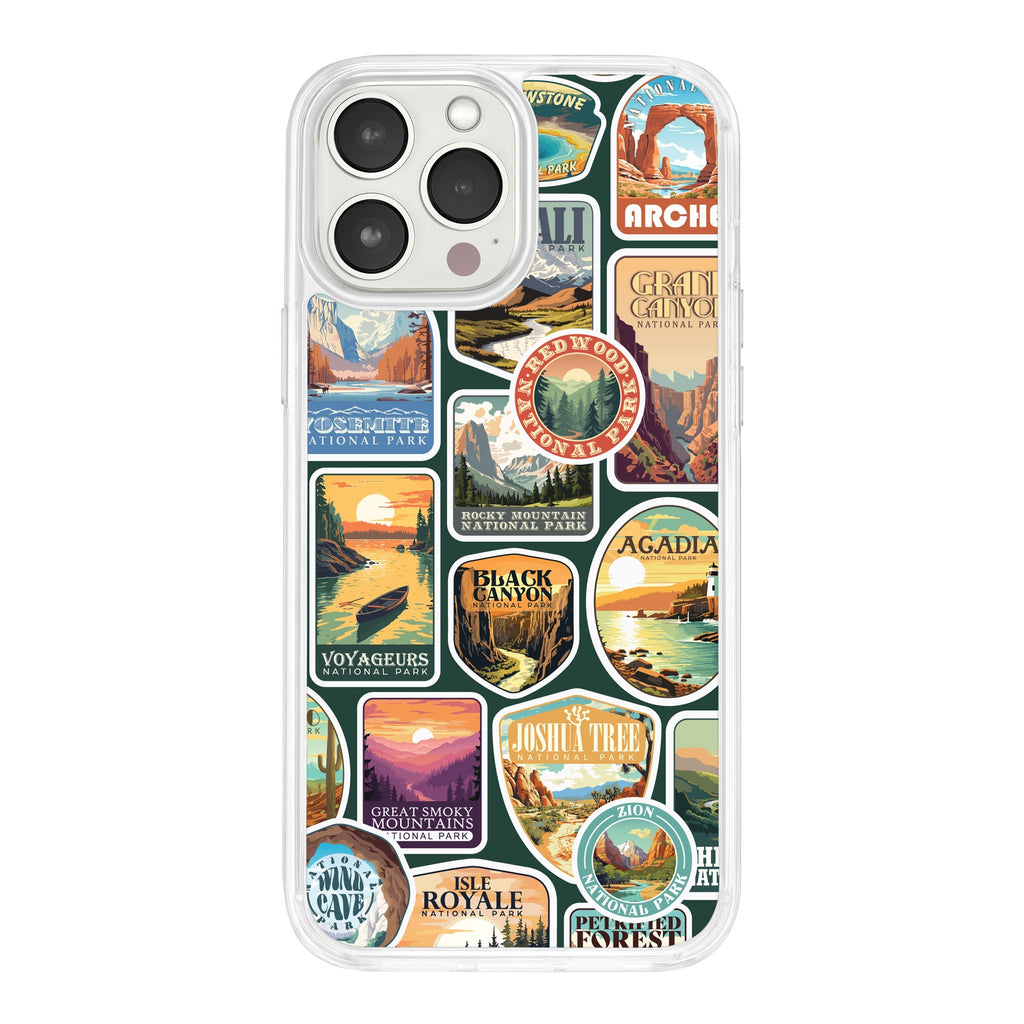 National Parks Stickers HD Apple iPhone 15 Series Mag-Safe Phone Case