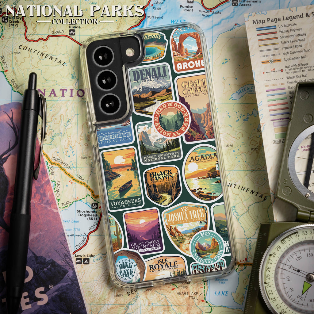 National Parks Stickers HD Samsung Galaxy S22 Phone Case