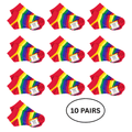 10 Pairs Rainbow Ankle Socks