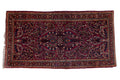 2.5x5 Vintage Fine American Sarouk Rug Runner