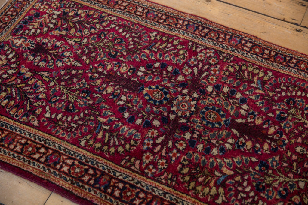 2.5x5 Vintage Fine American Sarouk Rug Runner