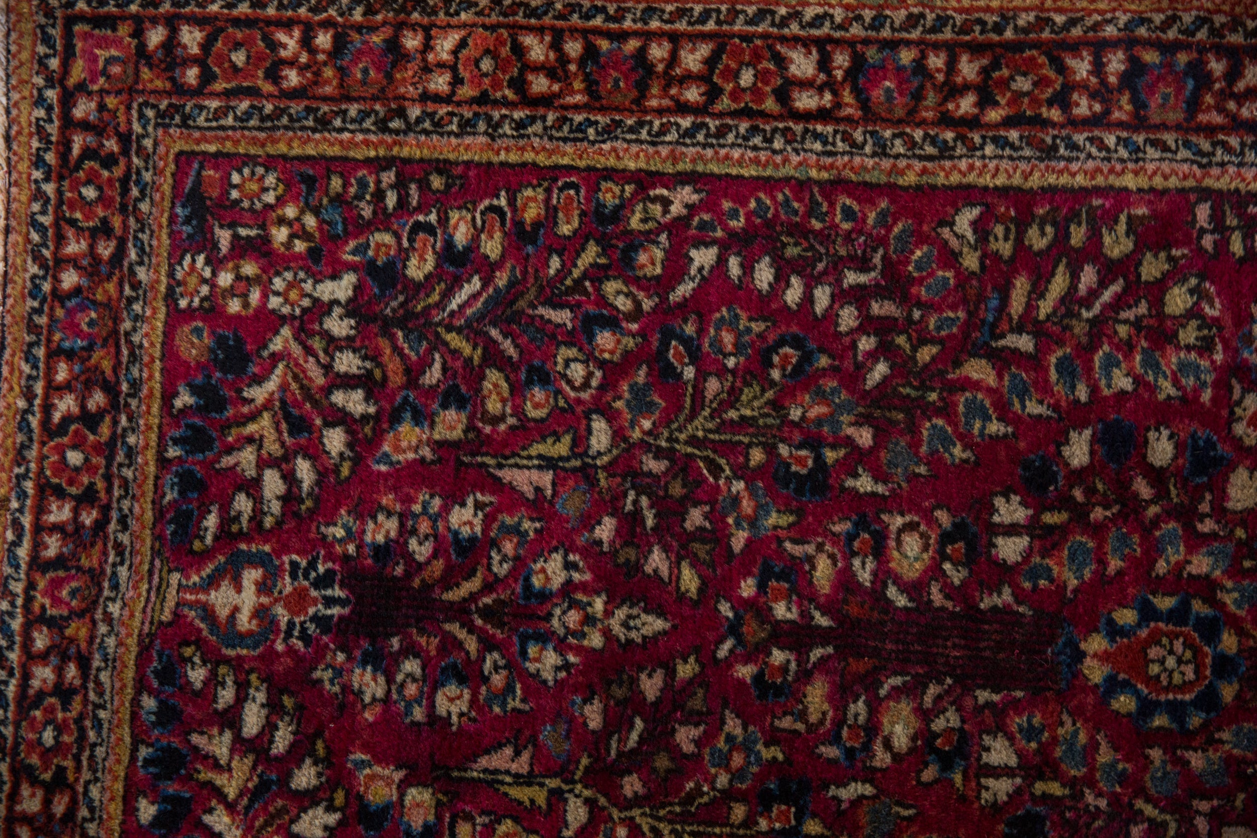 2.5x5 Vintage Fine American Sarouk Rug Runner