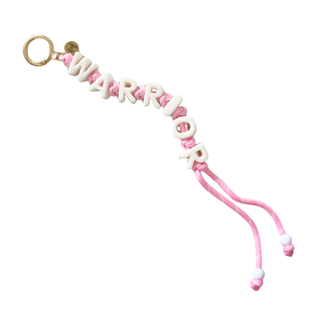 WARRIOR ♡ bag charm for Breast Cancer Awareness