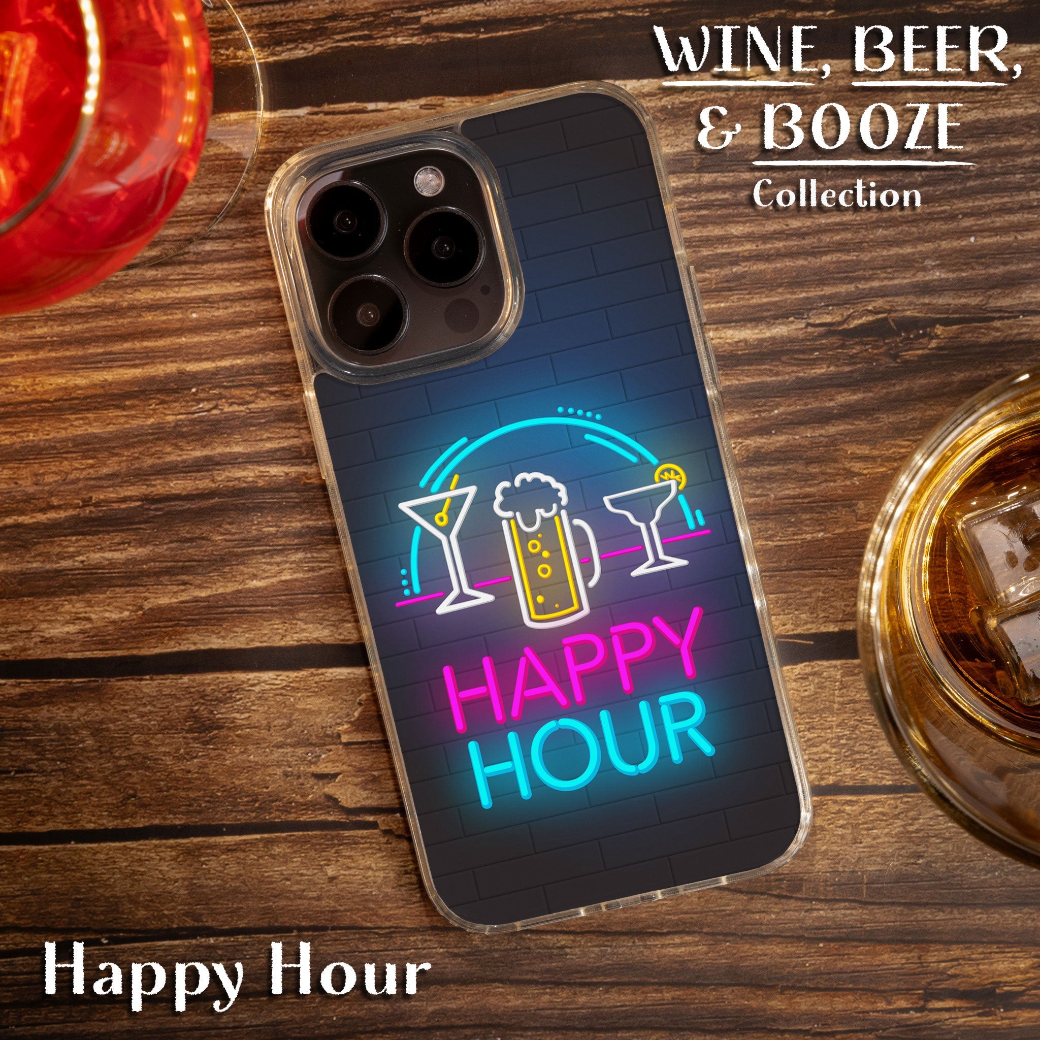 Wine, Beer, & Booze HD Apple iPhone 15 Series Mag-Safe Phone Case