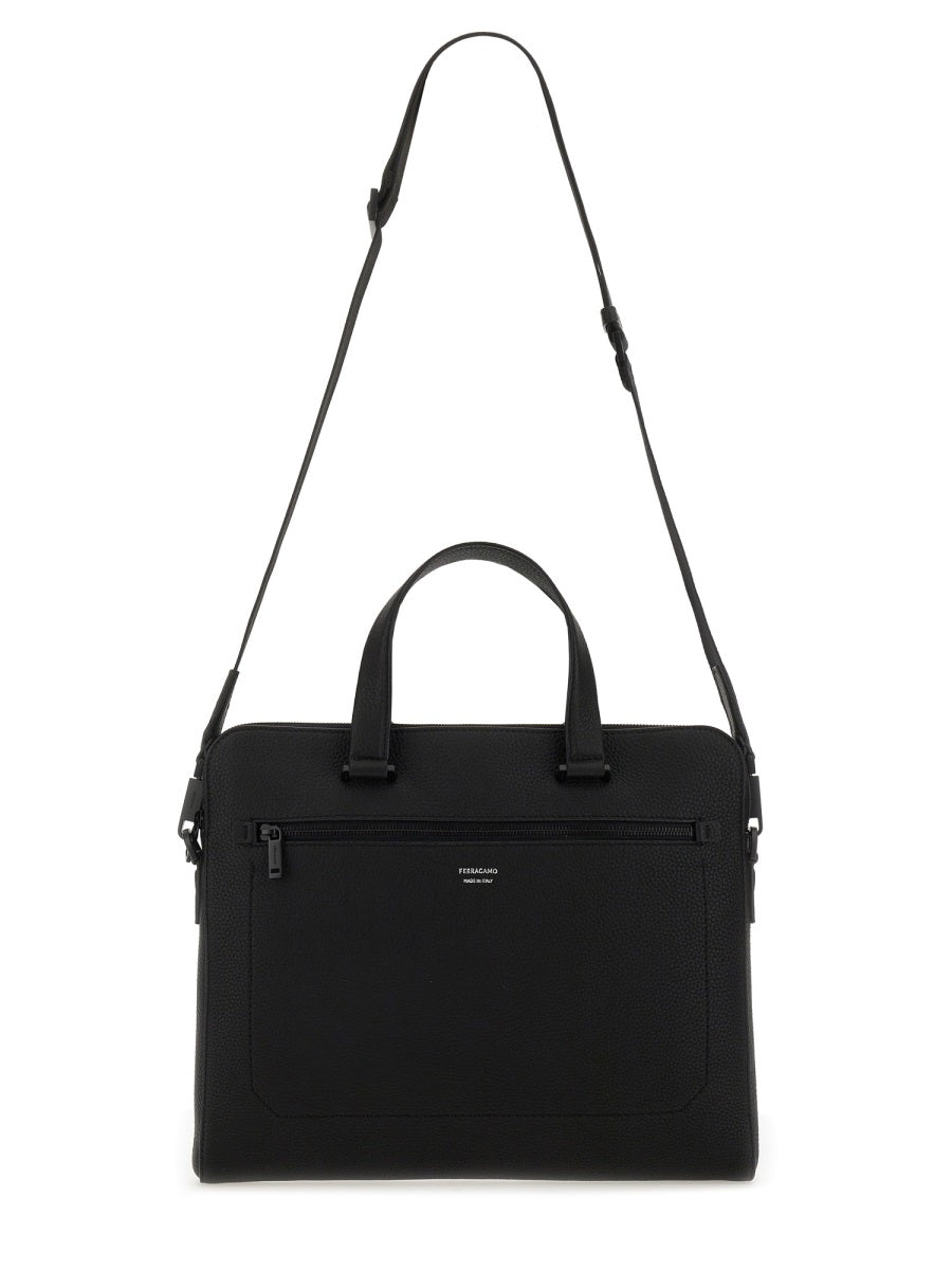Ferragamo Men Leather Business Bag