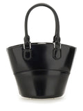 Self-Portrait Women Leather Tote Bag With Charm