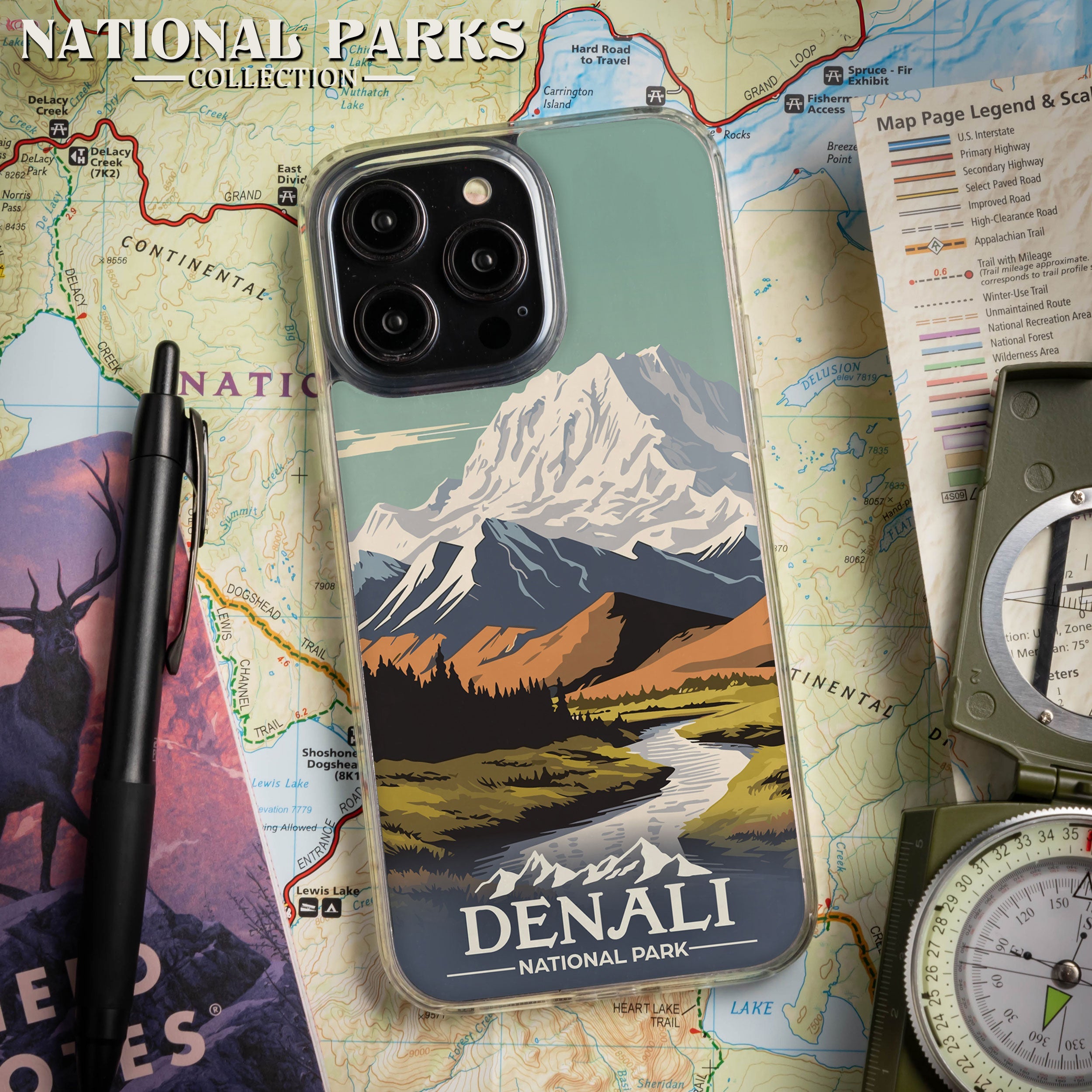 National Parks Denali HD Apple iPhone 14 Series Mag-Safe Phone Case