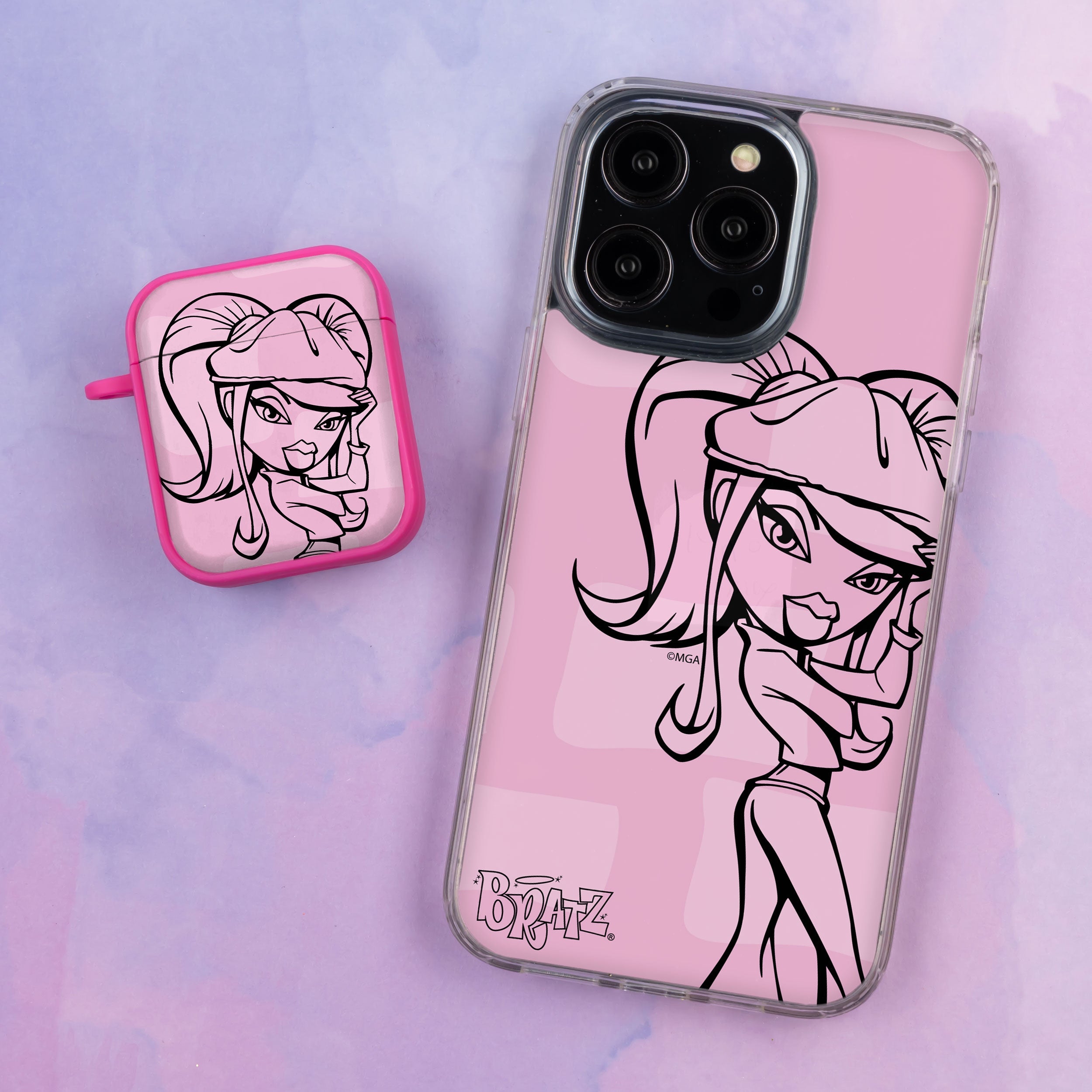Bratz® Passion For Fashion HD Apple iPhone 15 Mag-Safe Phone Case and AirPods Gen 1 & 2 Combo Package