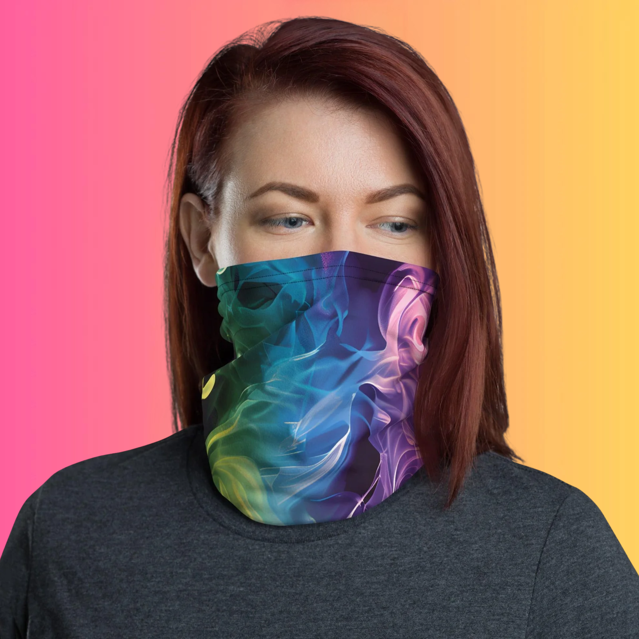 Rainbow Smoke Neck Gaiter - Your Festival Essential