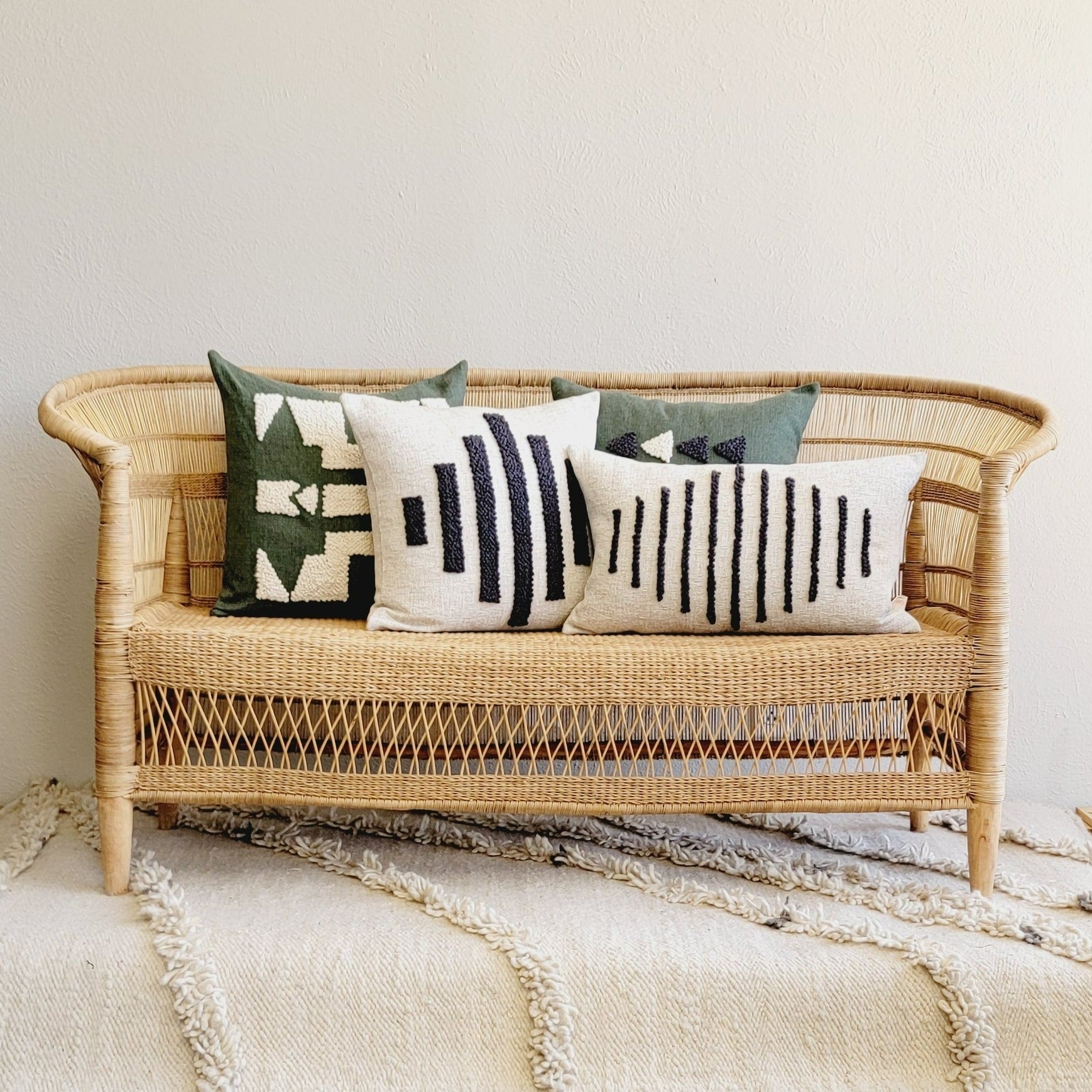 Slatted Diamond Throw Pillow