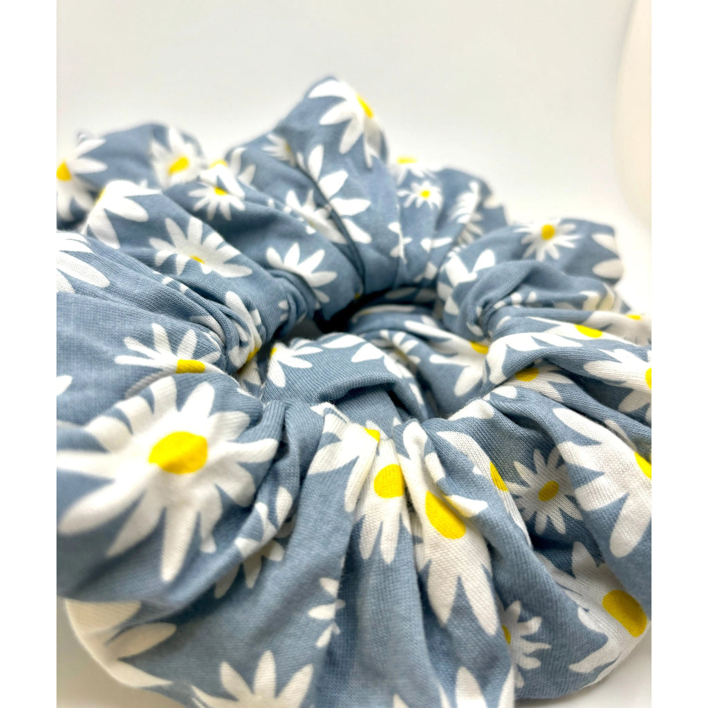 Blue Daisy Scrunchie