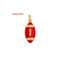 Game Day Football Charms - Gold Plated Enamel