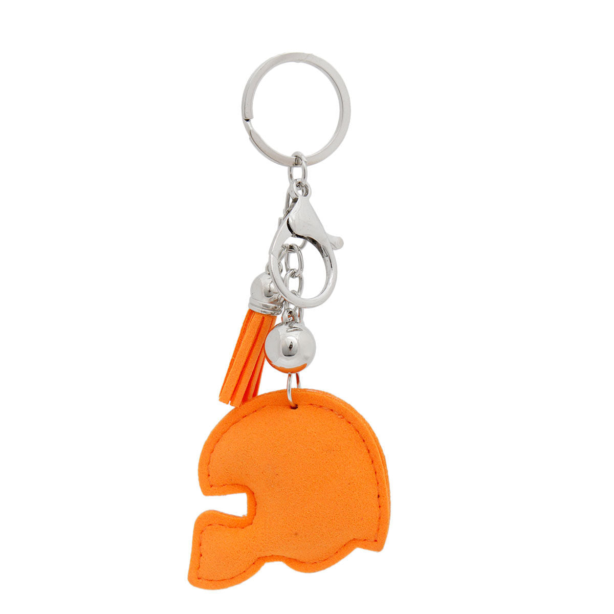 Football Helmet Keychain Bag Charm in Orange – Trendy Accessory