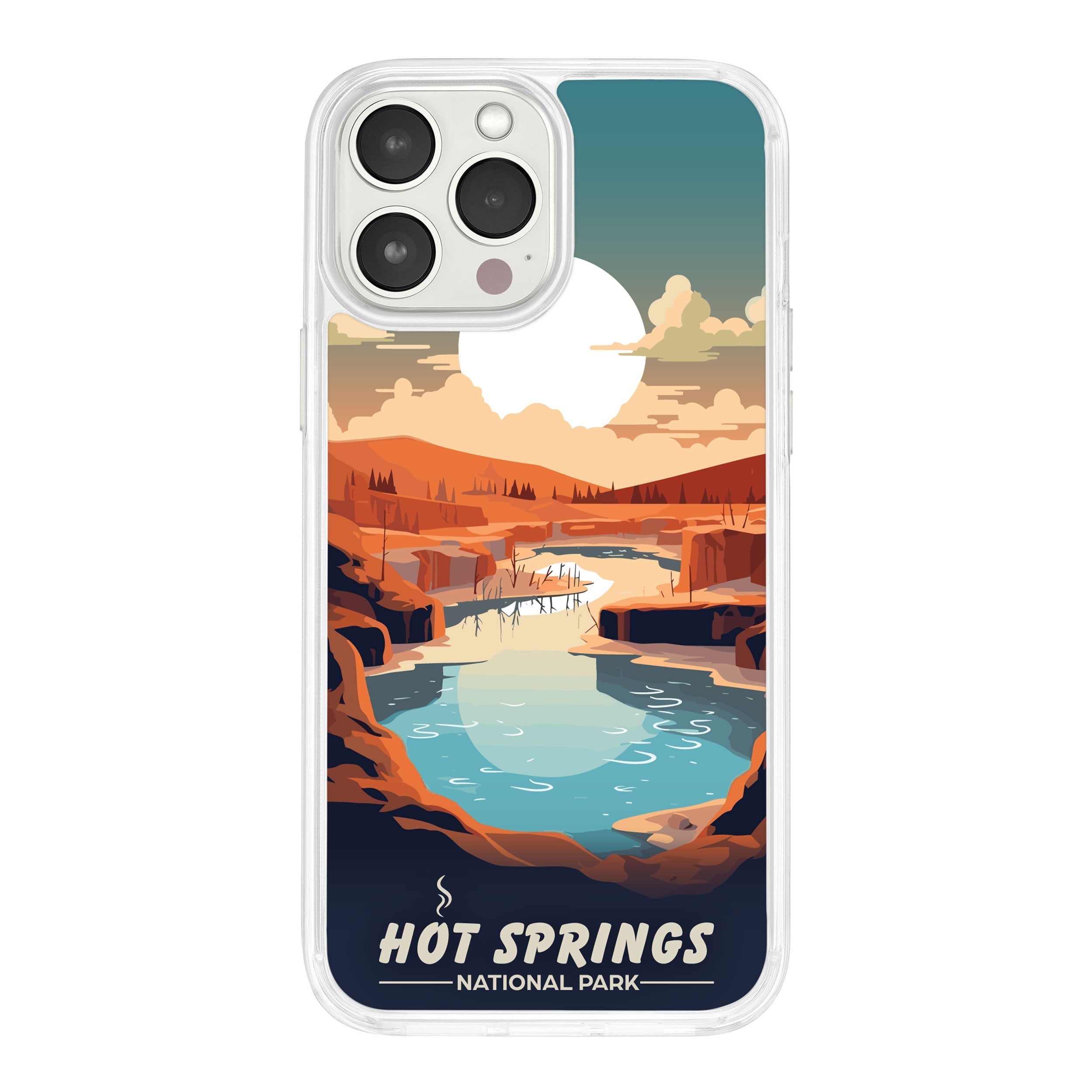National Parks Hot Springs HD Apple iPhone 13 Series Mag-Safe Phone Case