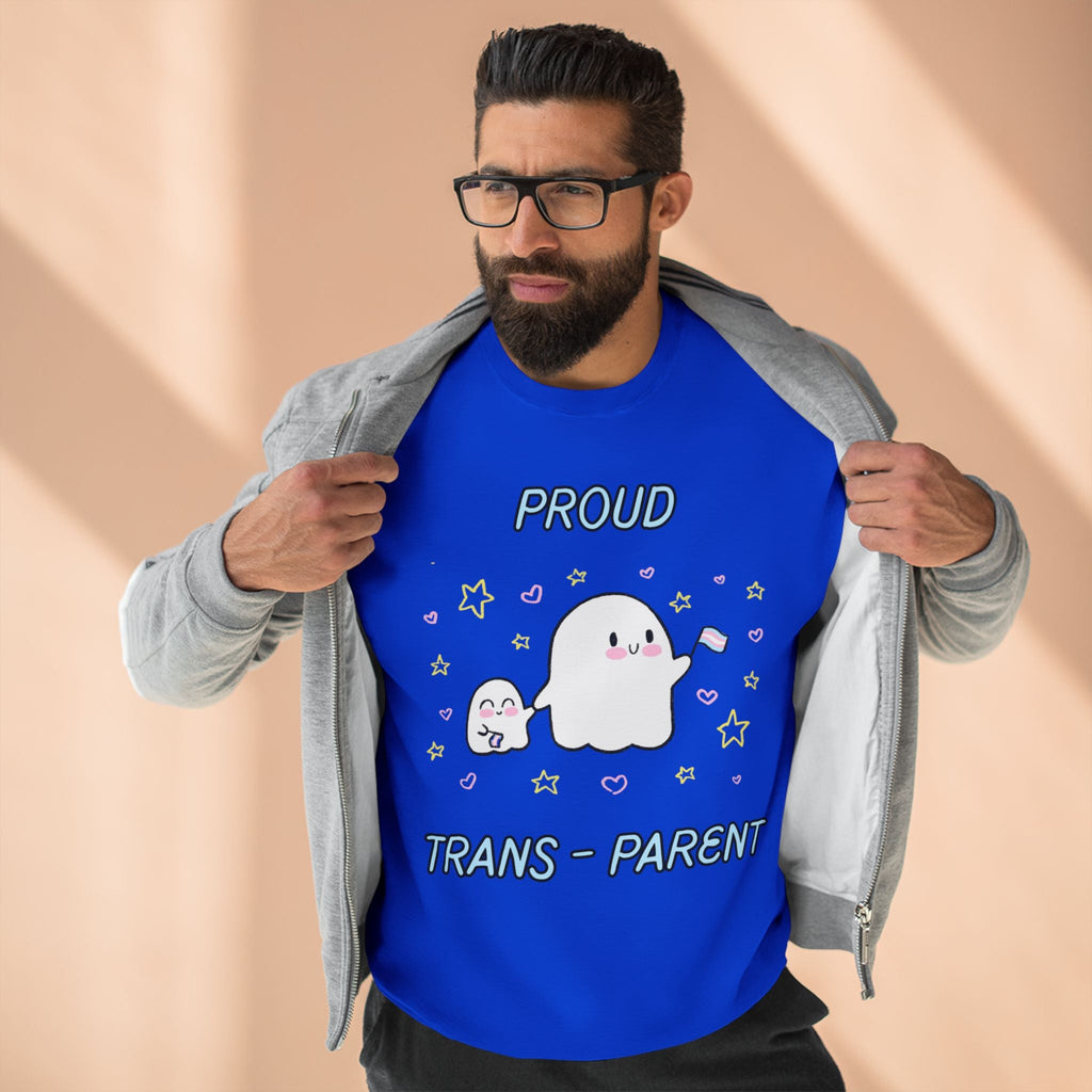 Proud Trans-Parent Unisex Crewneck Sweatshirt for LGBTQ+ Support