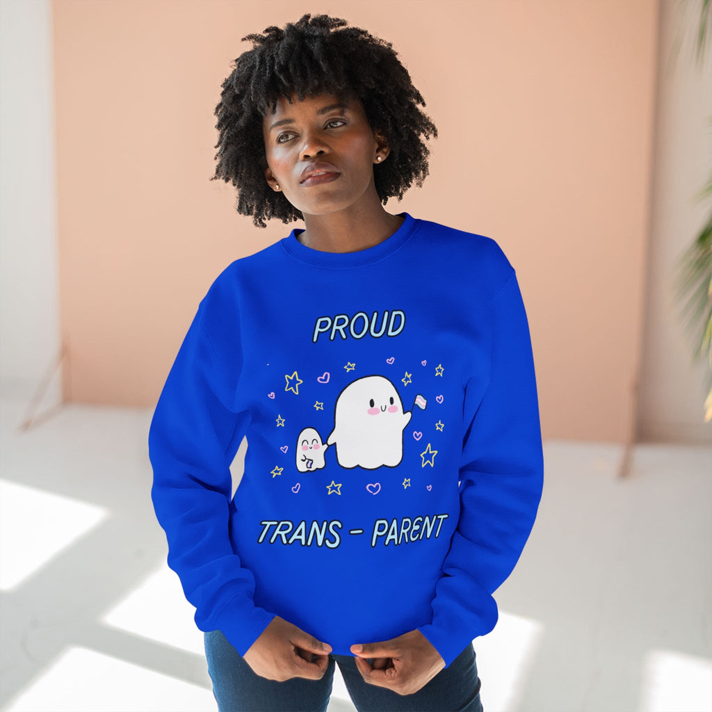 Proud Trans-Parent Unisex Crewneck Sweatshirt for LGBTQ+ Support