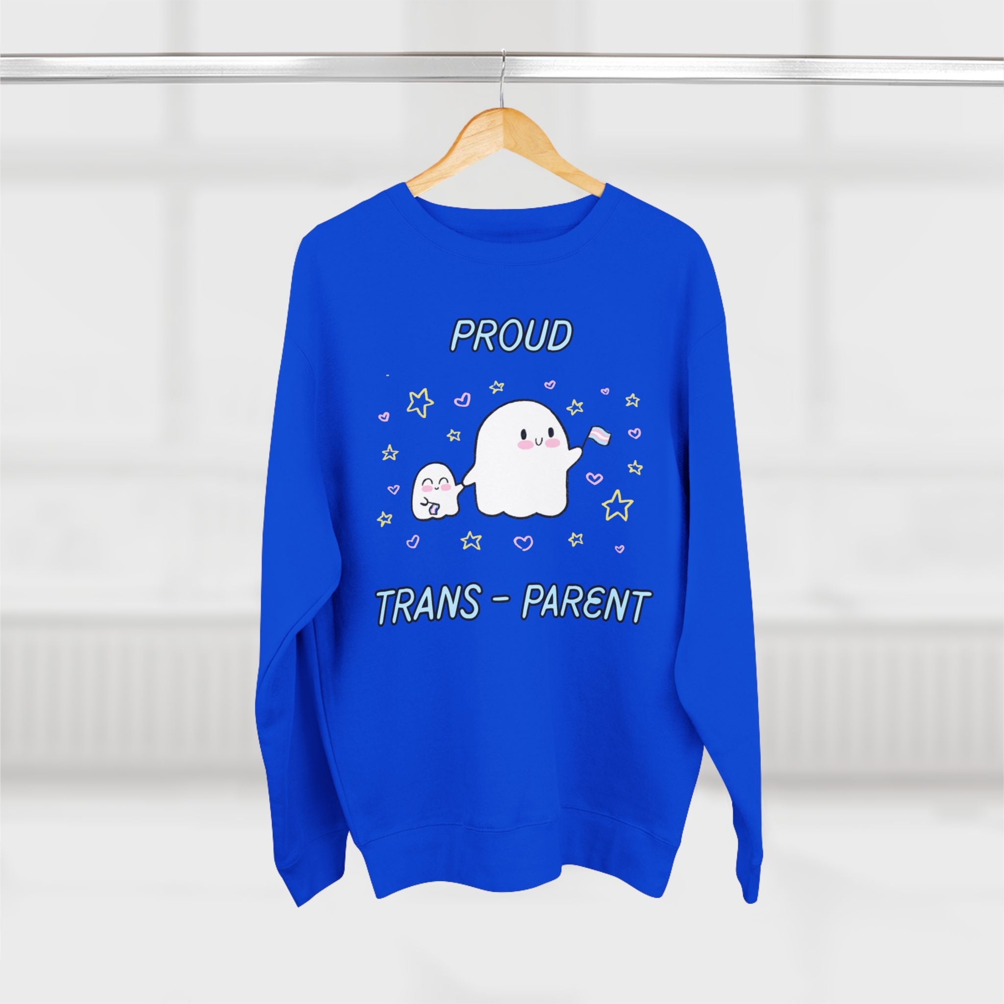 Proud Trans-Parent Unisex Crewneck Sweatshirt for LGBTQ+ Support