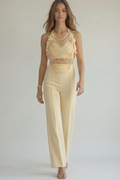 The Aurelia Draped Petal Halter Top
