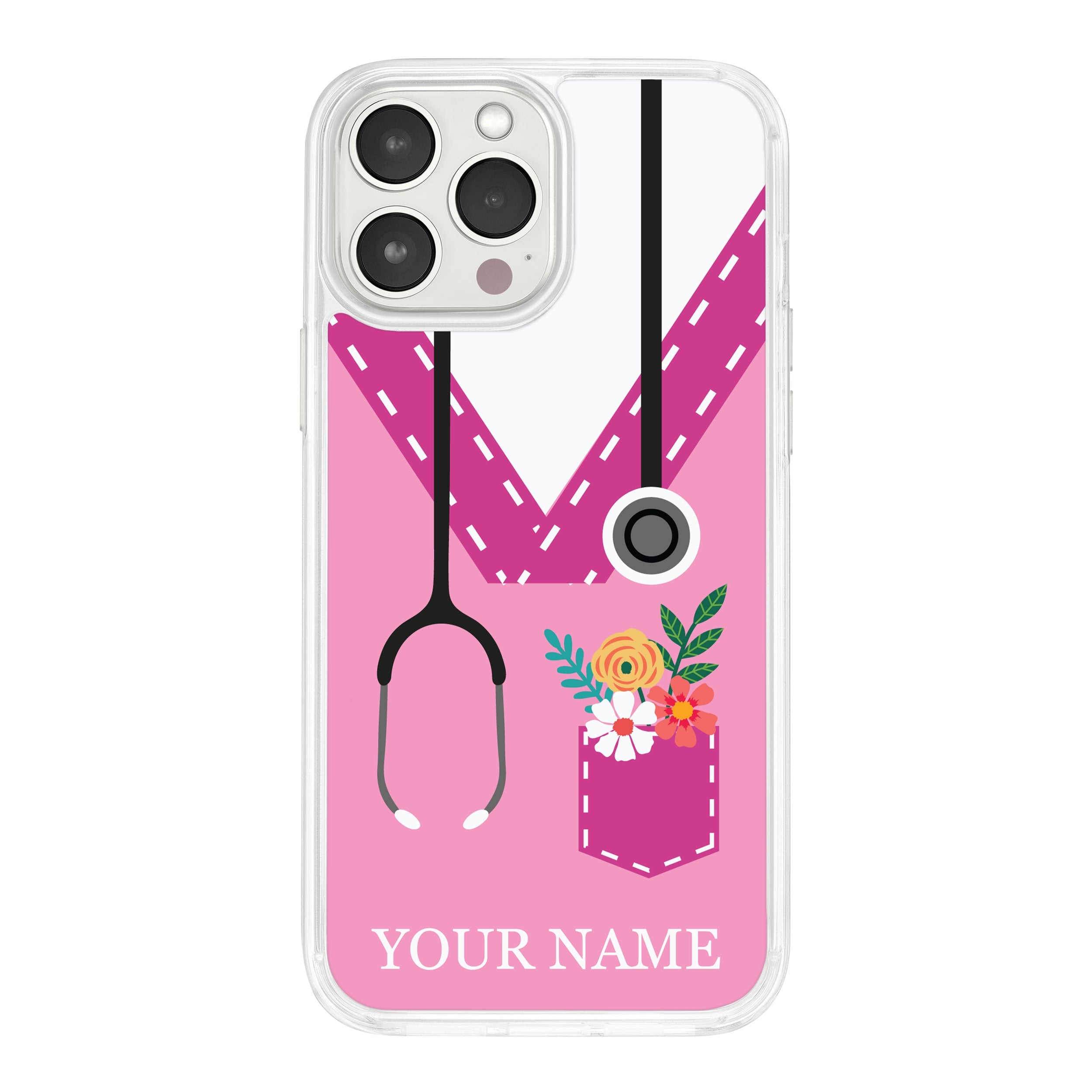 Nurse HD Custom Name Apple iPhone 15 Series Mag-Safe Phone Case