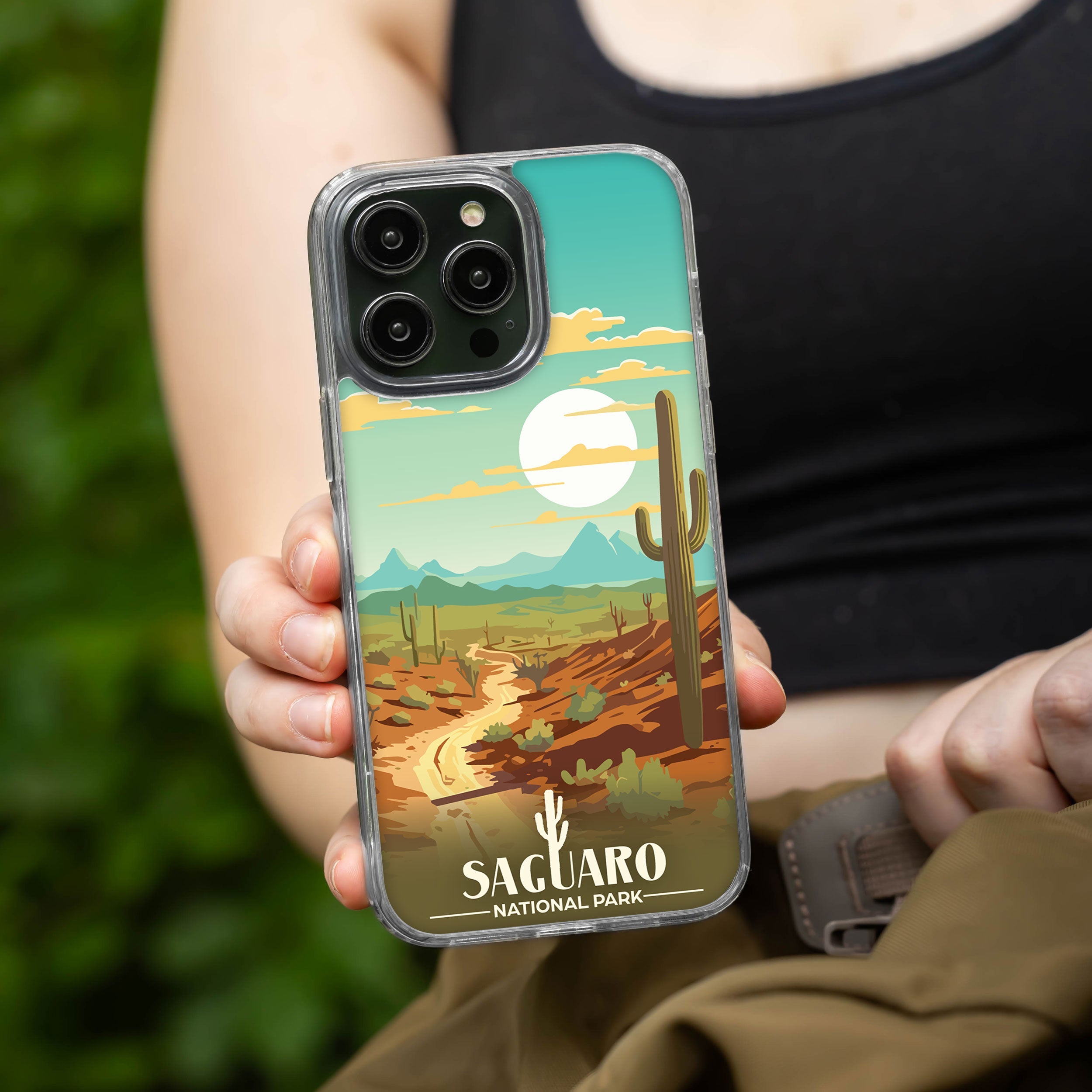 National Parks Saguaro HD Apple iPhone 14 Series Mag-Safe Phone Case
