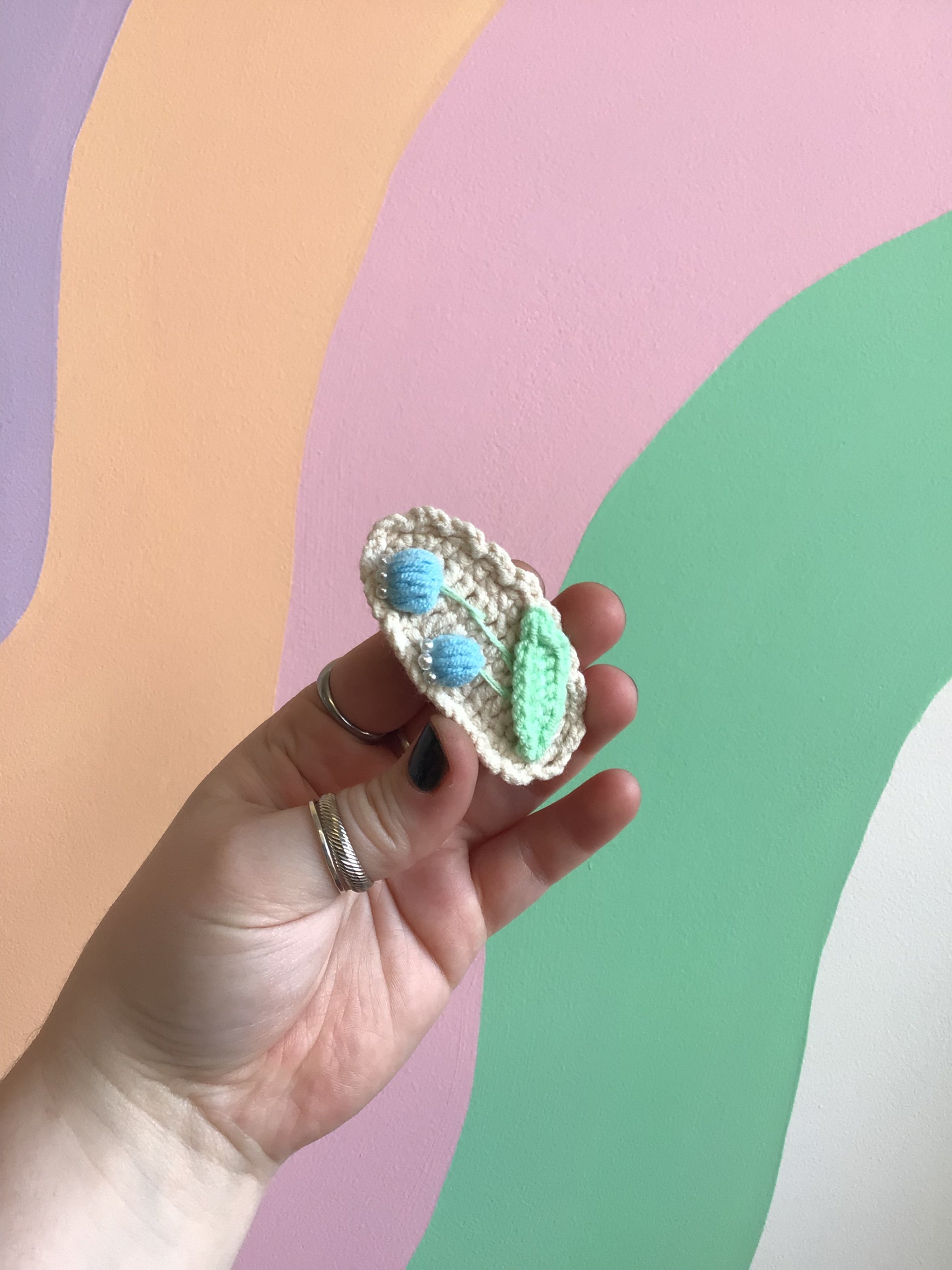 Crocheted Hair Clips