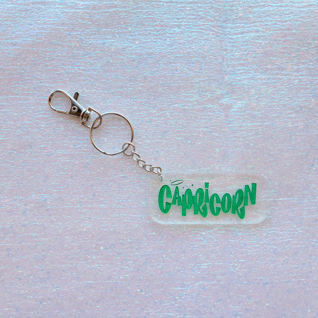Zodiac Sign Keychain-Green