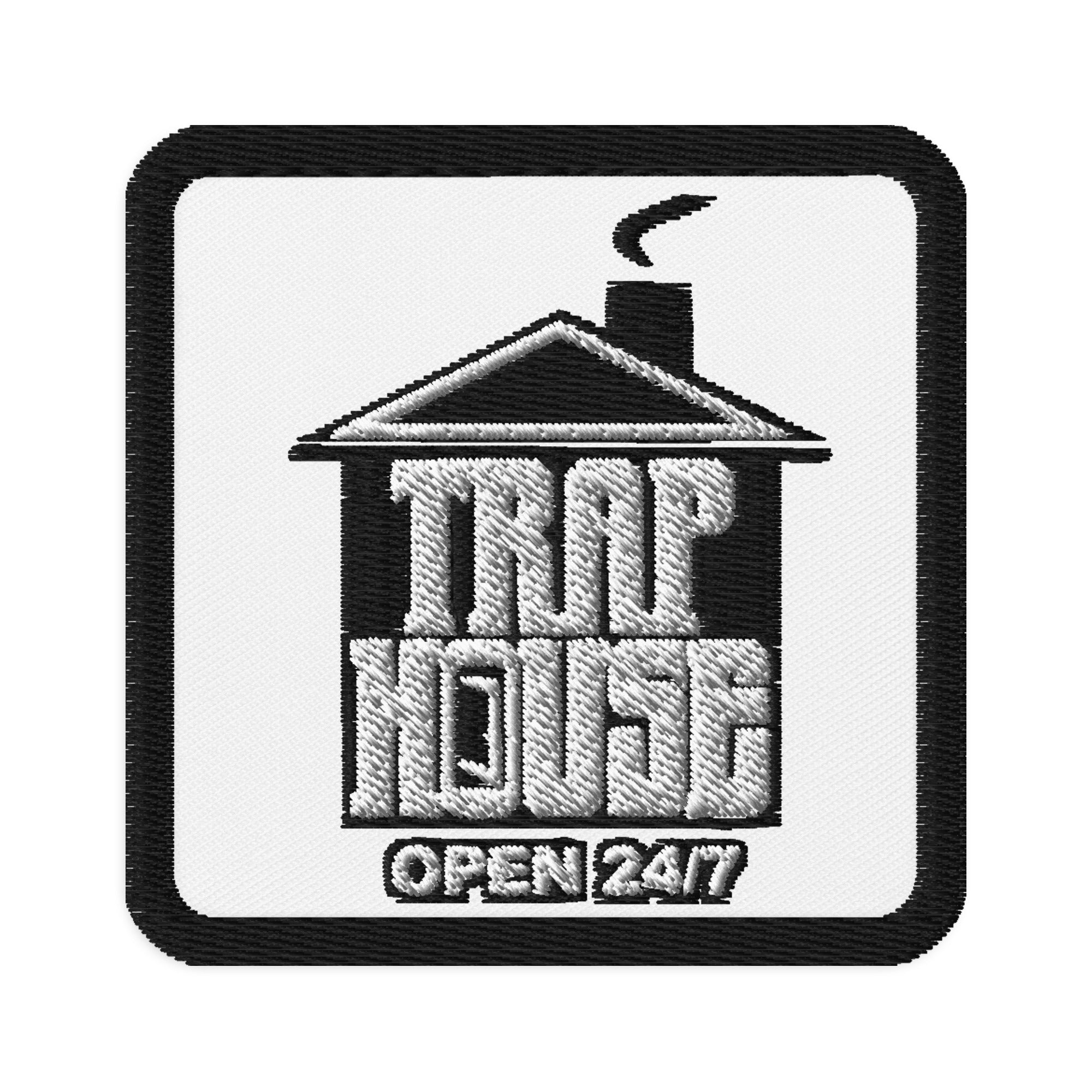 Trap House Open 24-7 Embroidered Iron-on Patches