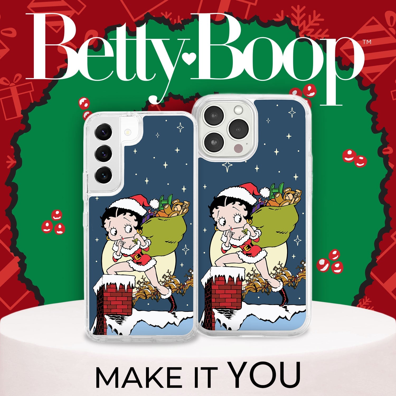 Betty Boop Happy Holidays HD Apple iPhone 11 Series Phone Case