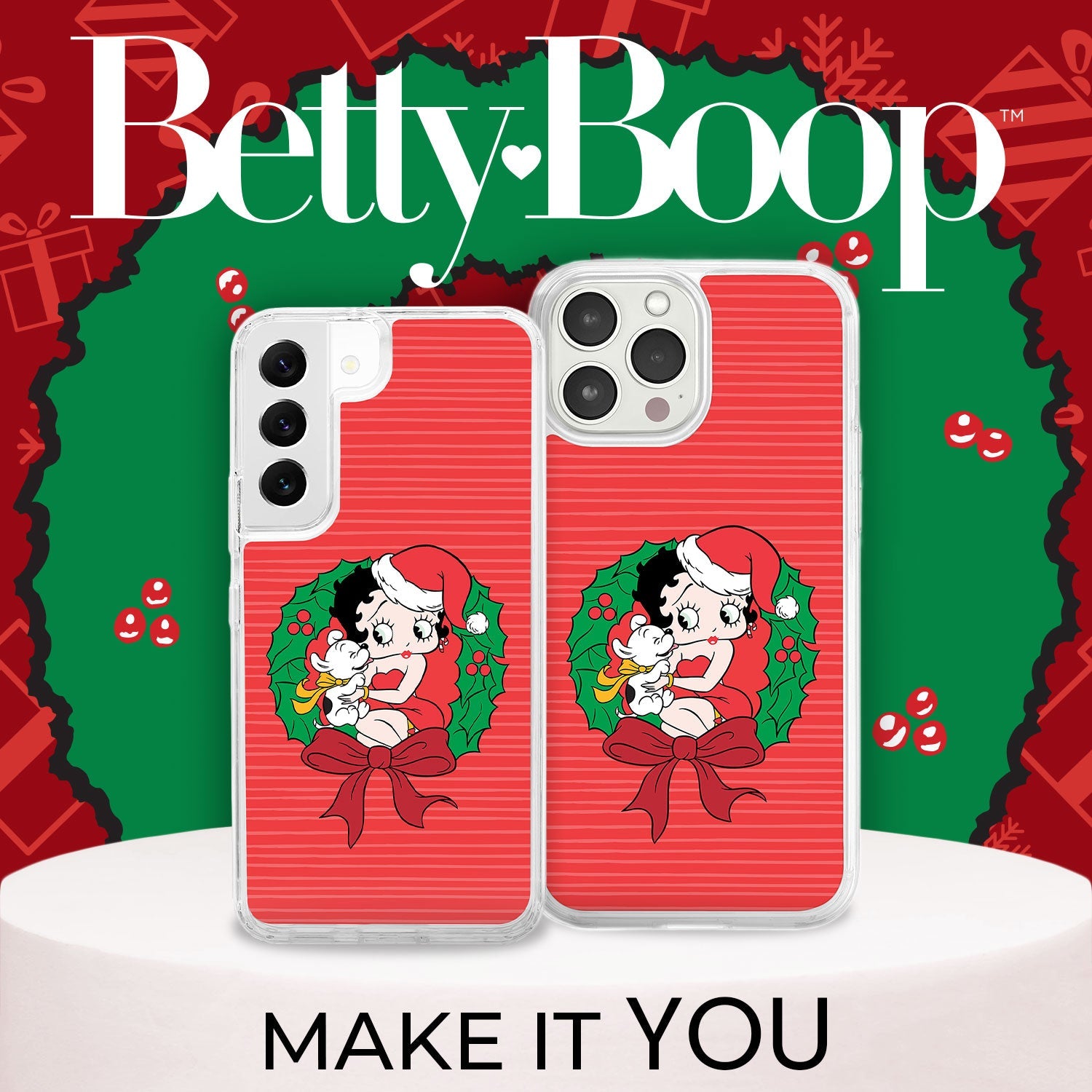 Betty Boop Christmas HD Apple iPhone 14 Series Mag-Safe Phone Case