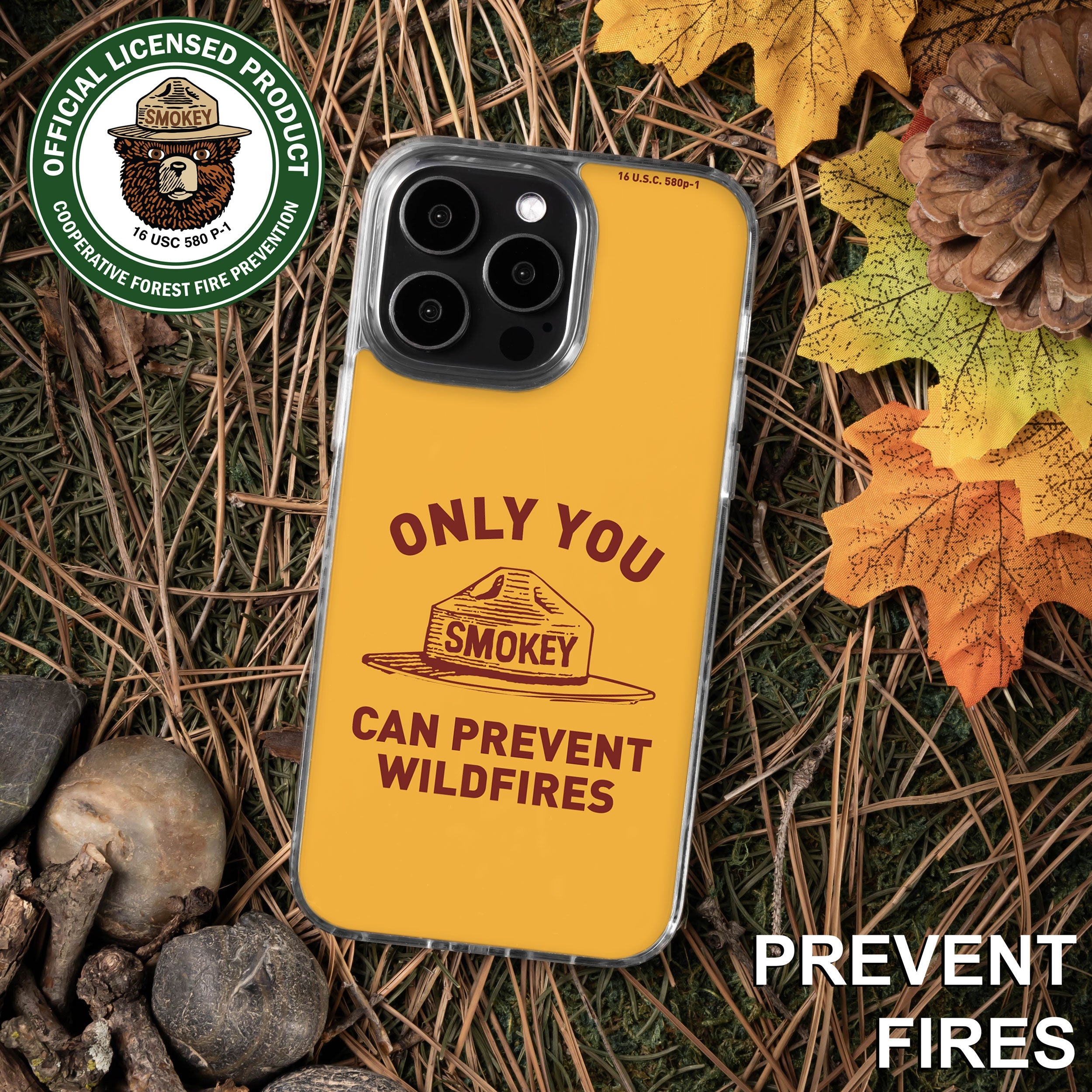 Smokey Bear Classic HD Apple iPhone 15 Series Mag-Safe Phone Case