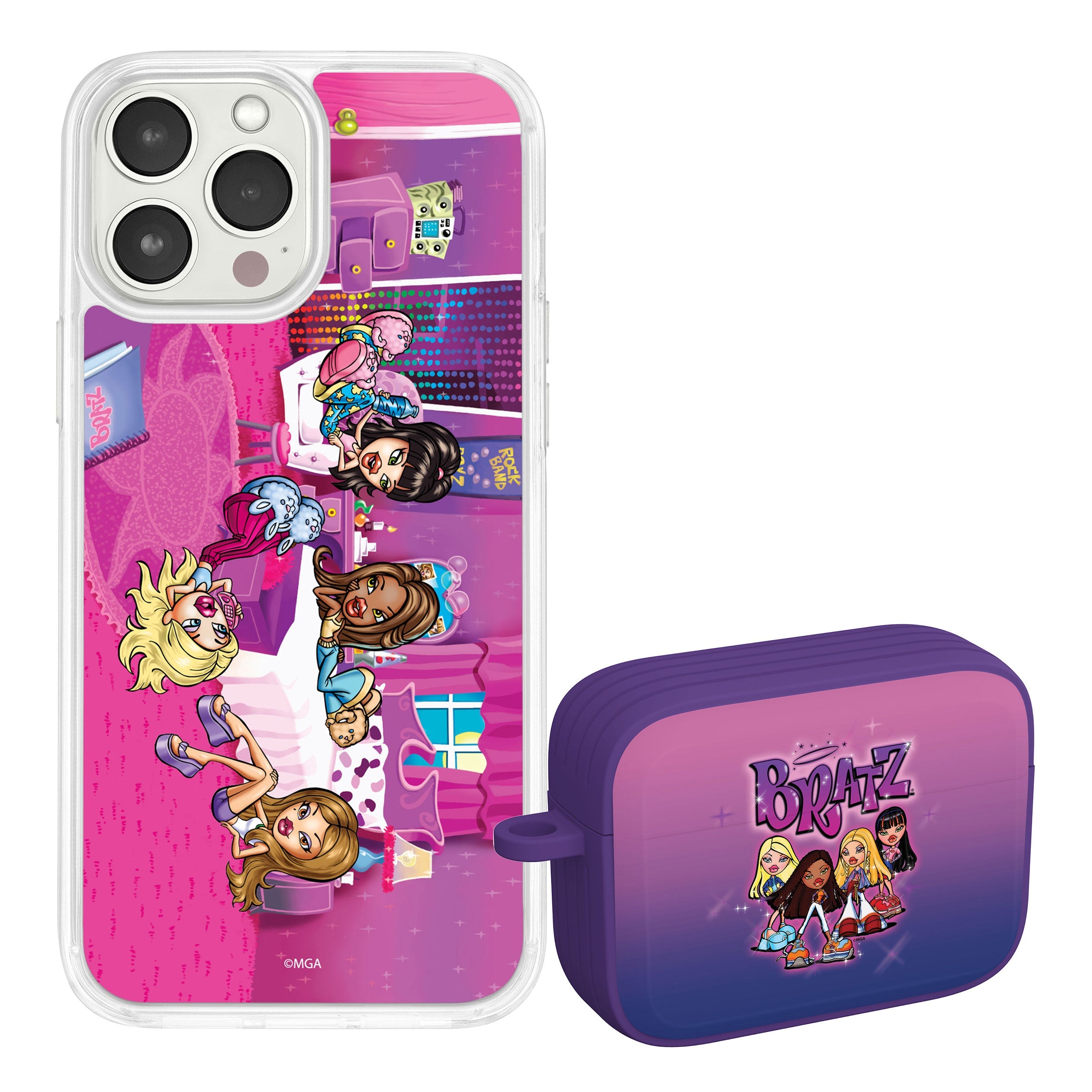 Bratz® Classic HD Apple iPhone 14 Mag-Safe Phone Case and AirPods AirPods Pro Combo Package